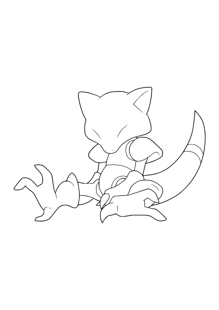 Página para colorear Abra (A4) para imprimir