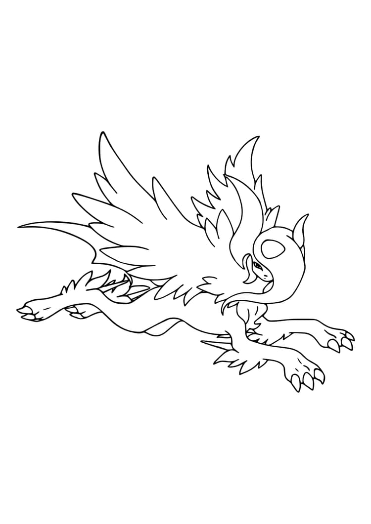 Página para colorear Absol (A4) para imprimir