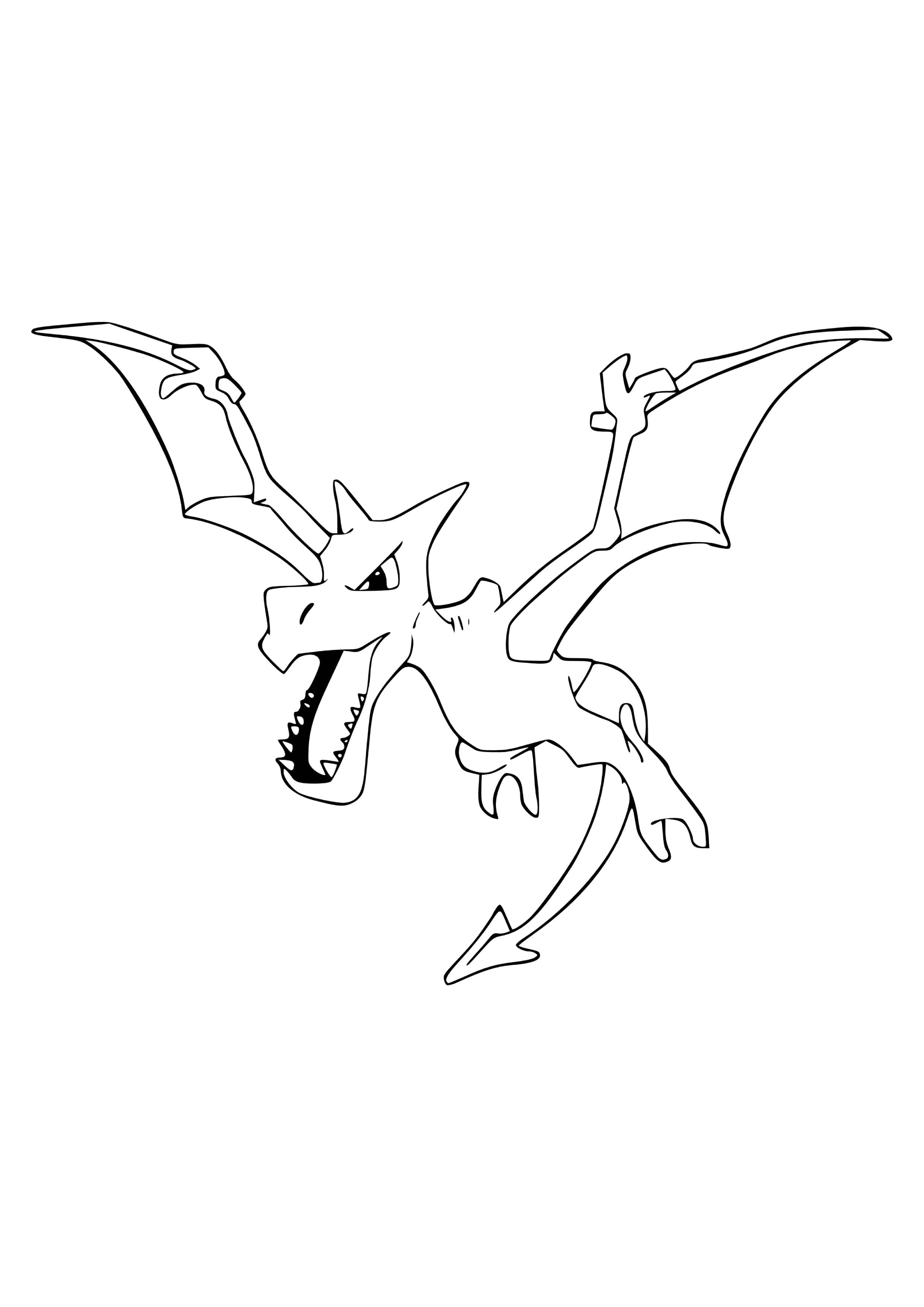 Página para colorear Aerodactyl (A4) para imprimir