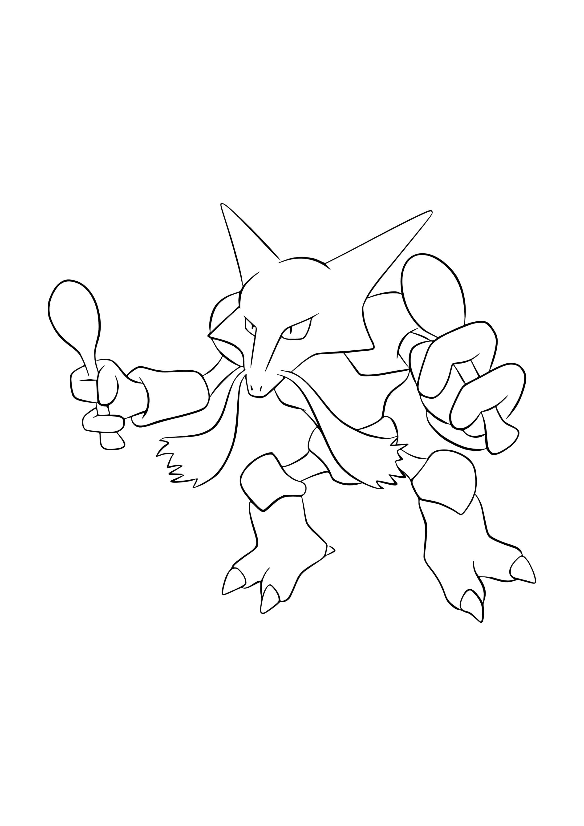 Página para colorear Alakazam (A4) para imprimir