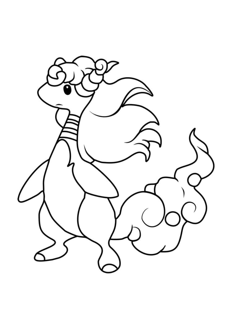 Página para colorear Ampharos (A4) para imprimir