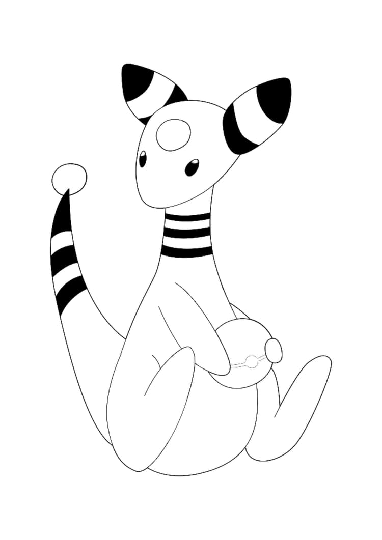Página para colorear Ampharos (A4) para imprimir