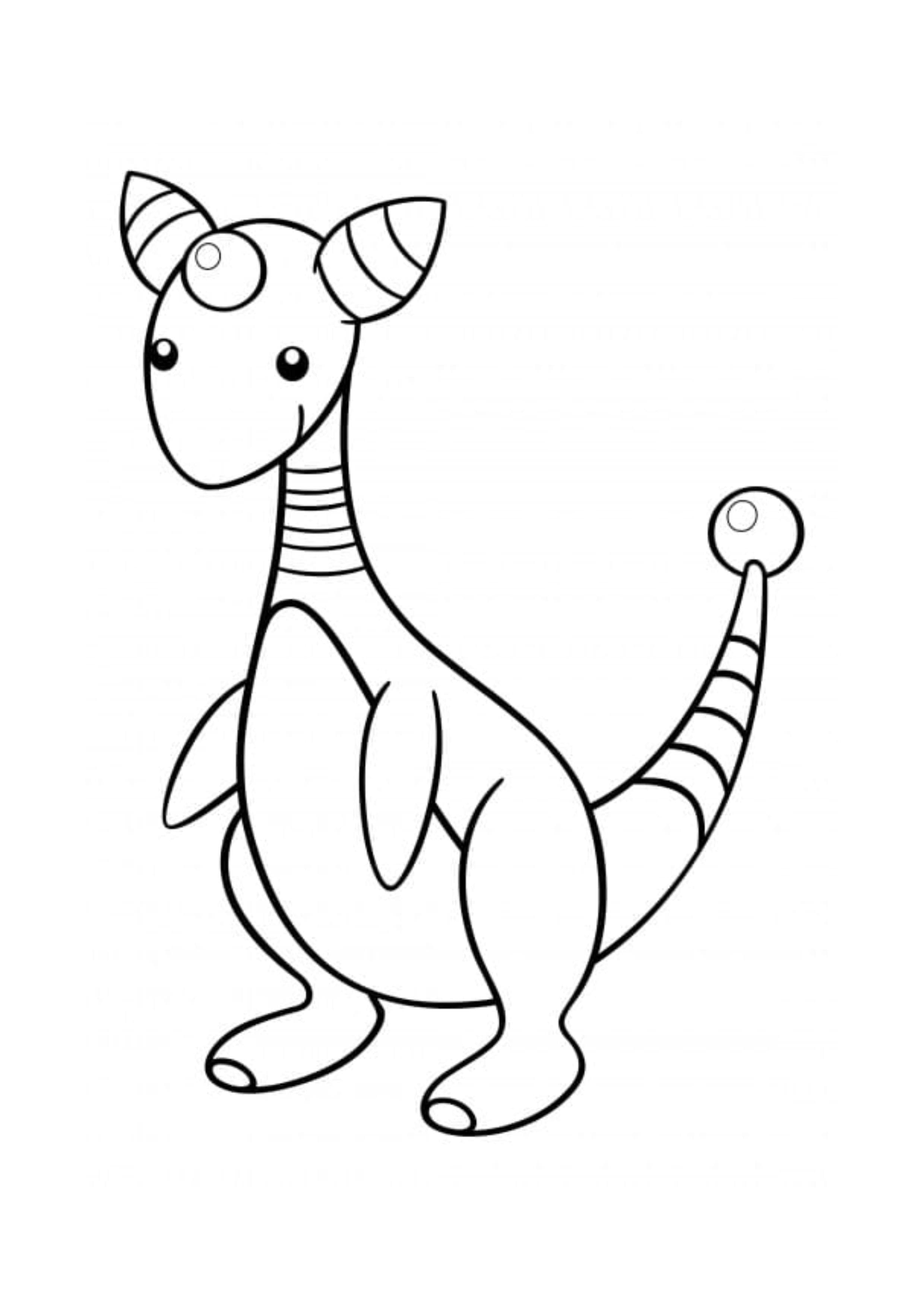 Página para colorear Ampharos (A4) para imprimir