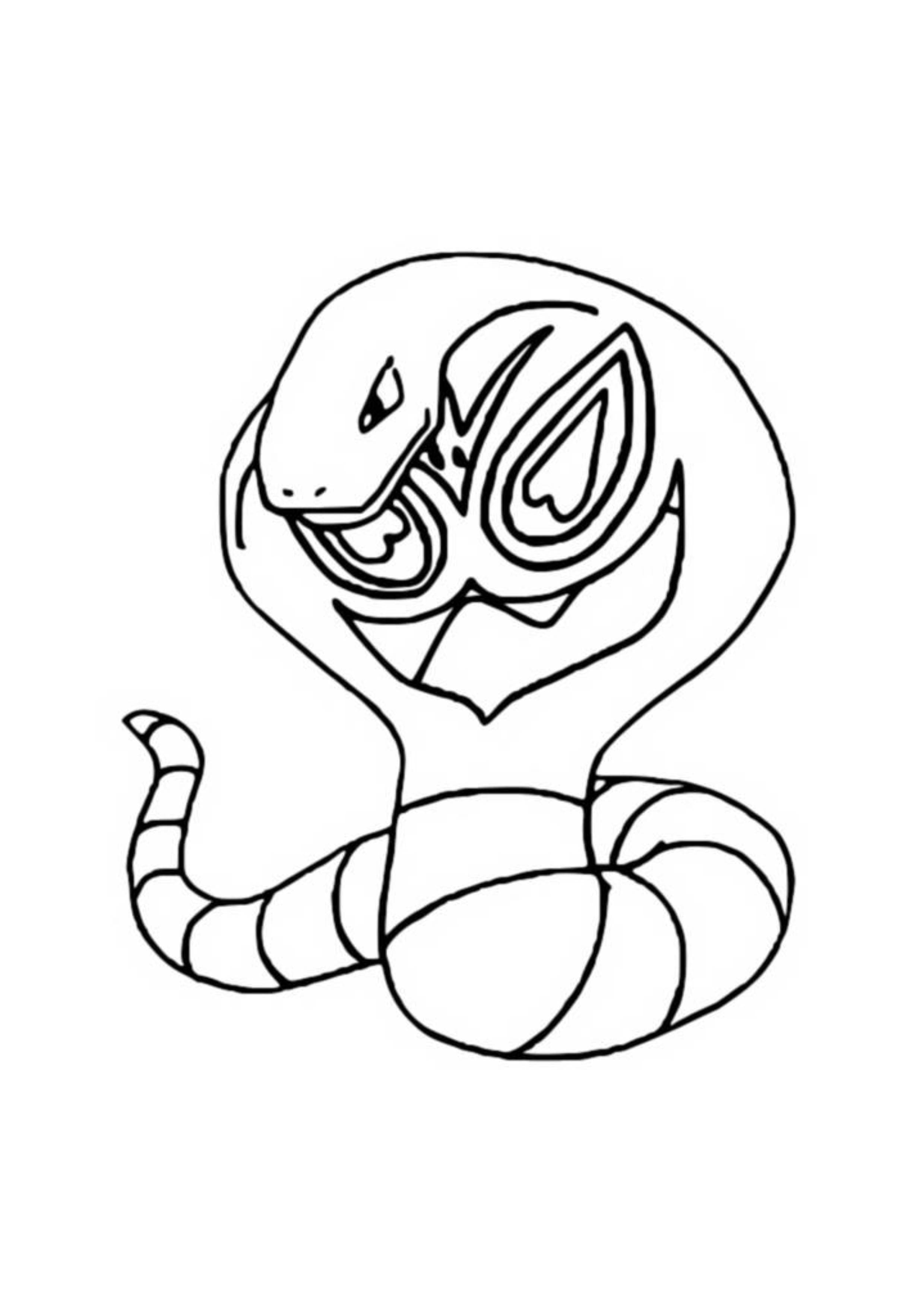 Página para colorear Arbok (A4) para imprimir