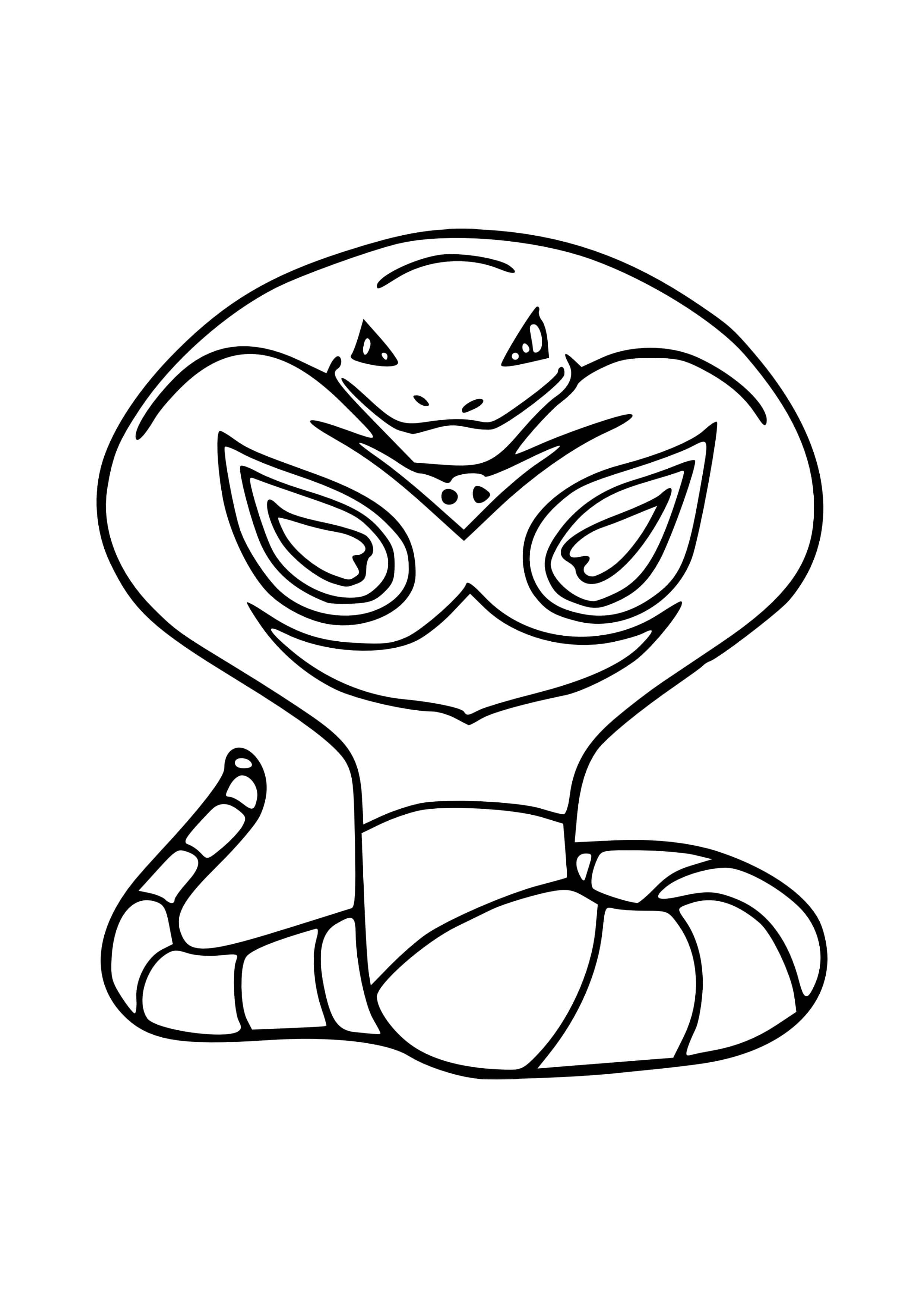 Página para colorear Arbok (A4) para imprimir