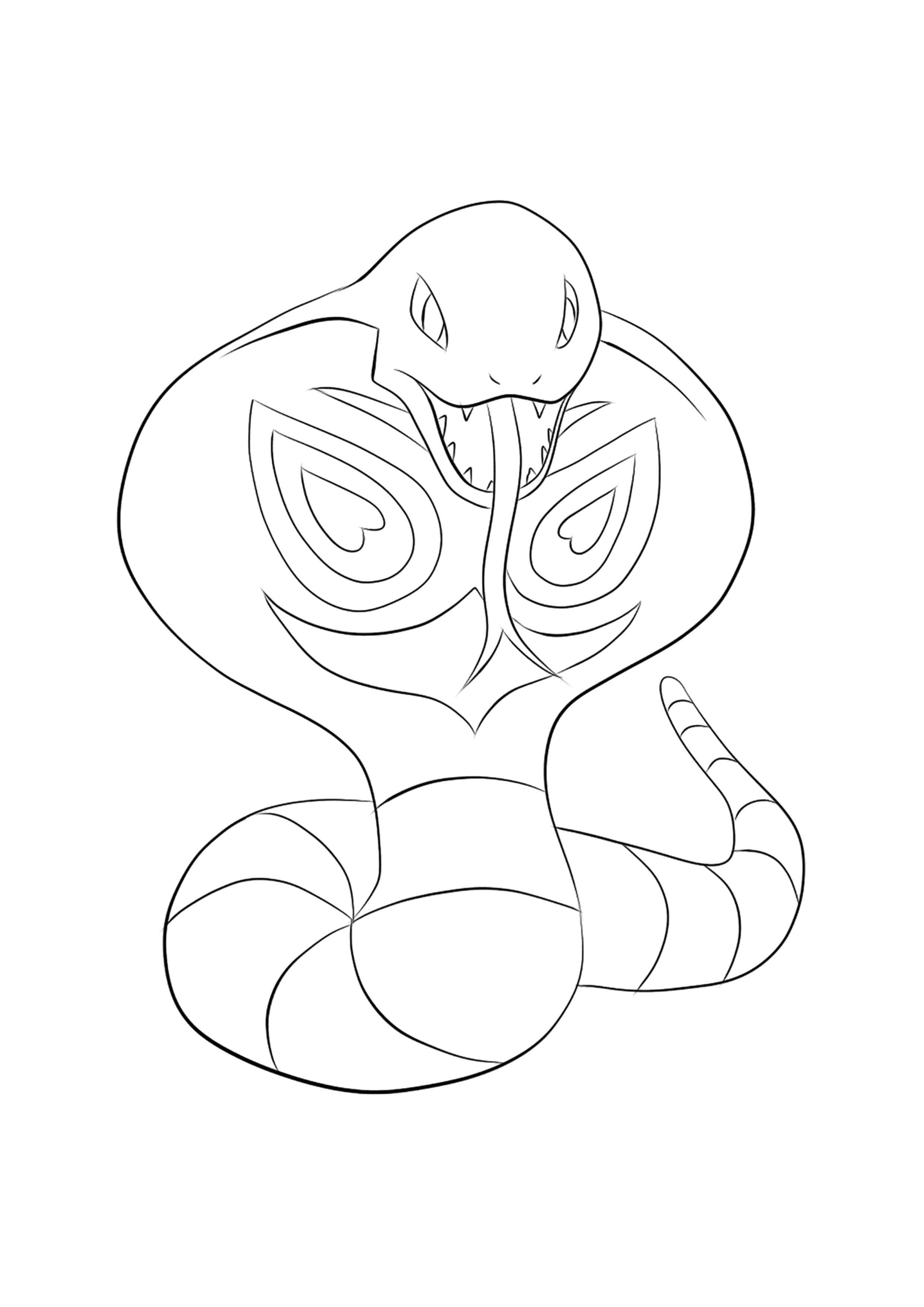 Página para colorear Arbok (A4) para imprimir