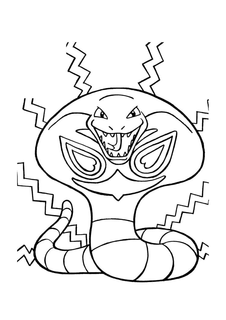 Página para colorear Arbok (A4) para imprimir