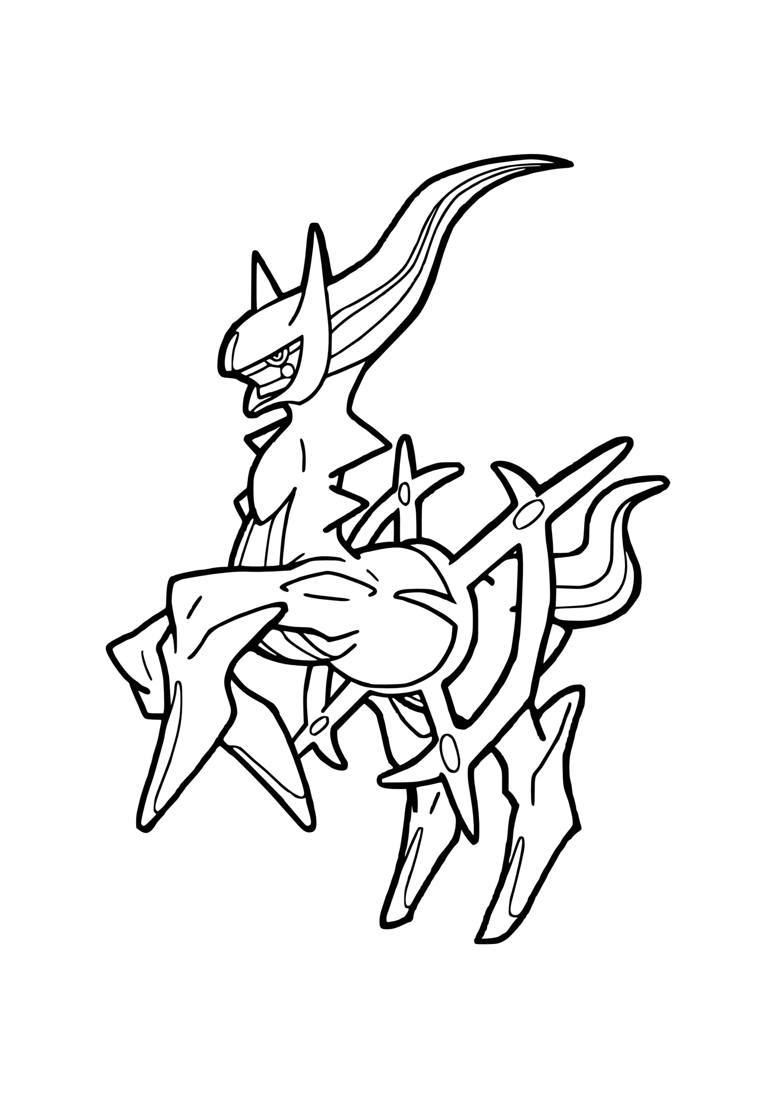 Página para colorear Arceus (A4) para imprimir
