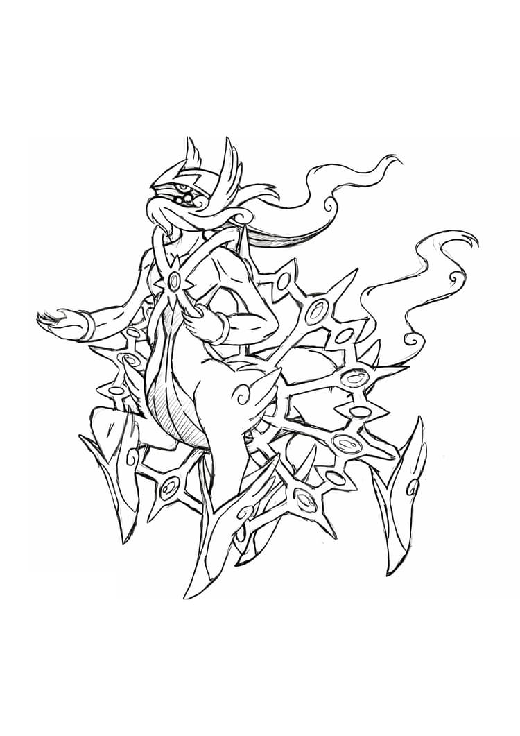 Página para colorear Arceus (A4) para imprimir