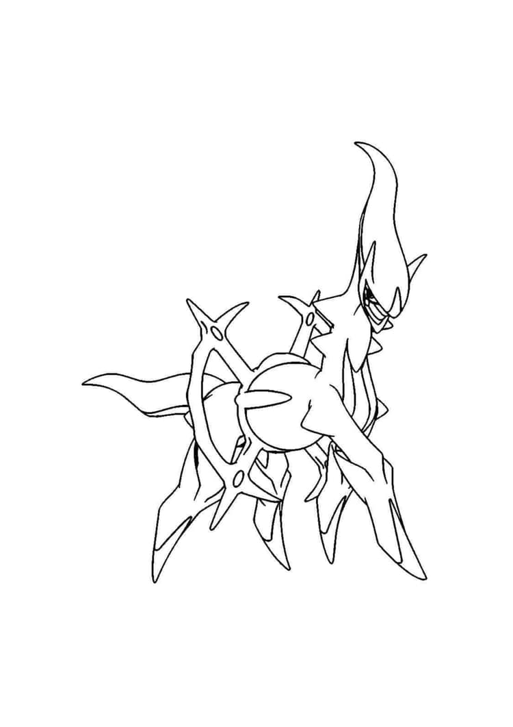Página para colorear Arceus (A4) para imprimir