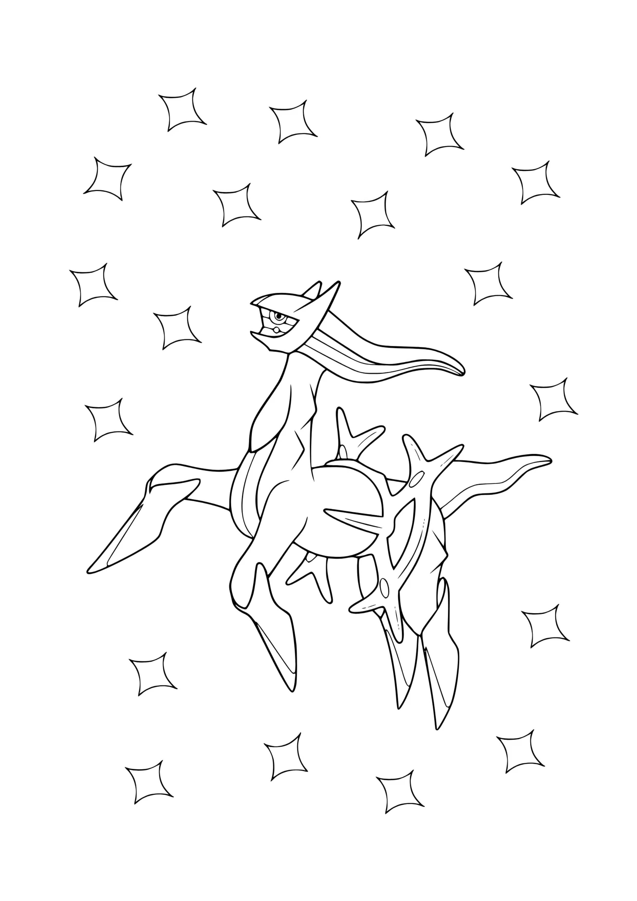 Página para colorear Arceus (A4) para imprimir