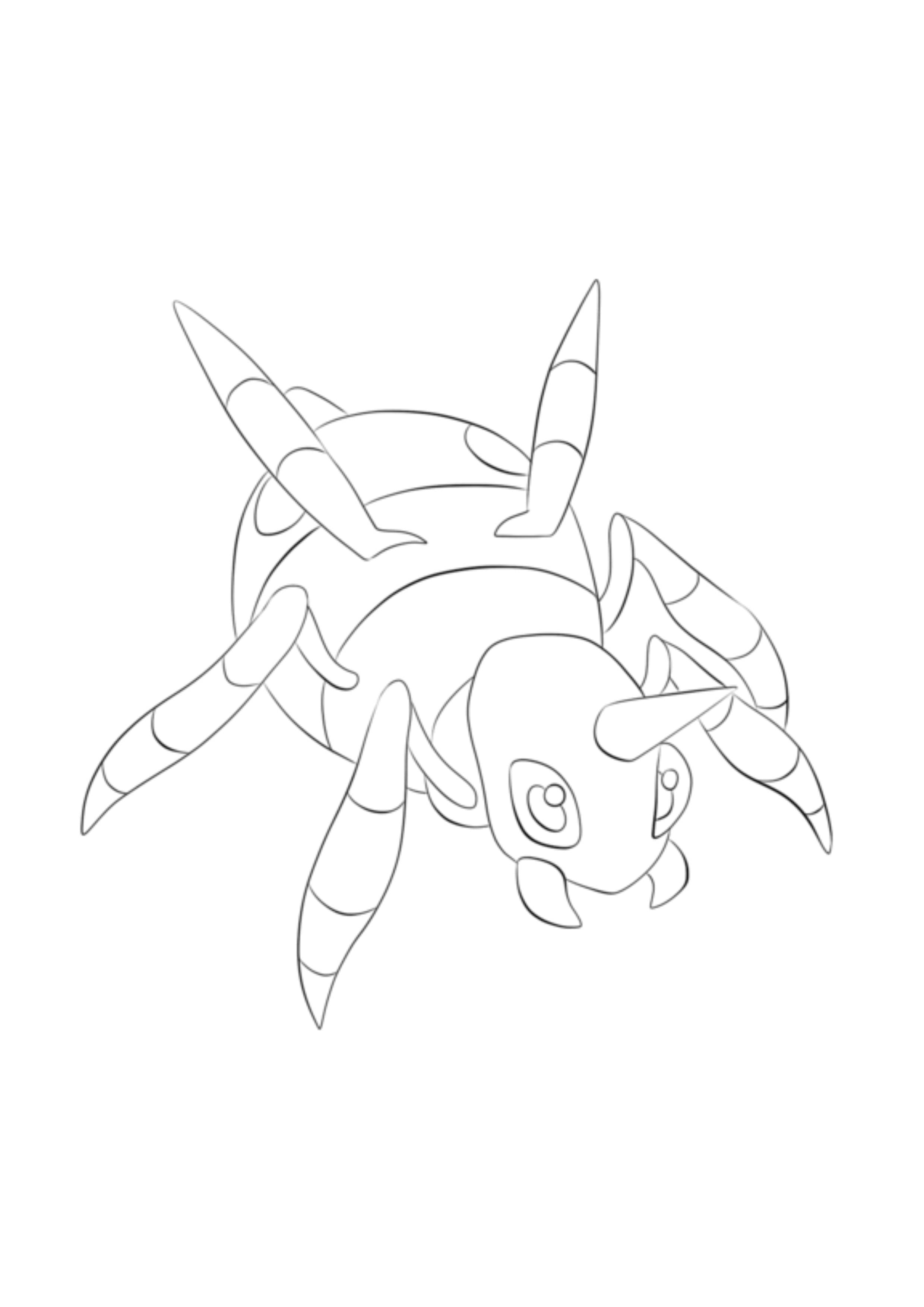 Página para colorear Ariados (A4) para imprimir