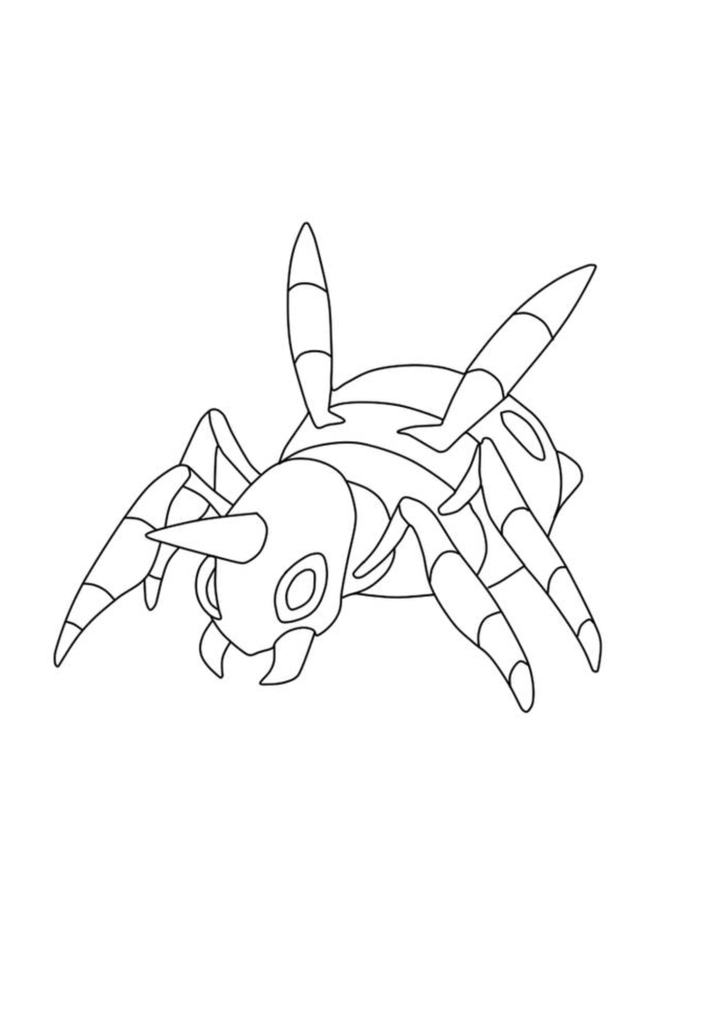 Página para colorear Ariados (A4) para imprimir