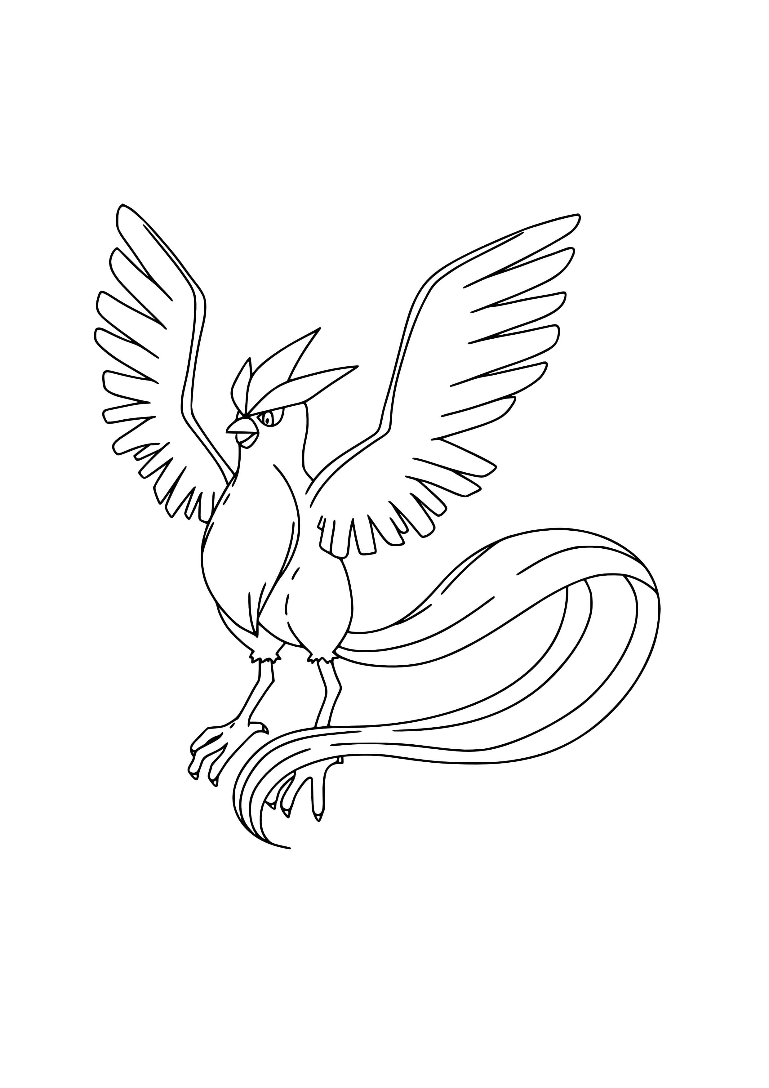 Página para colorear Articuno (A4) para imprimir