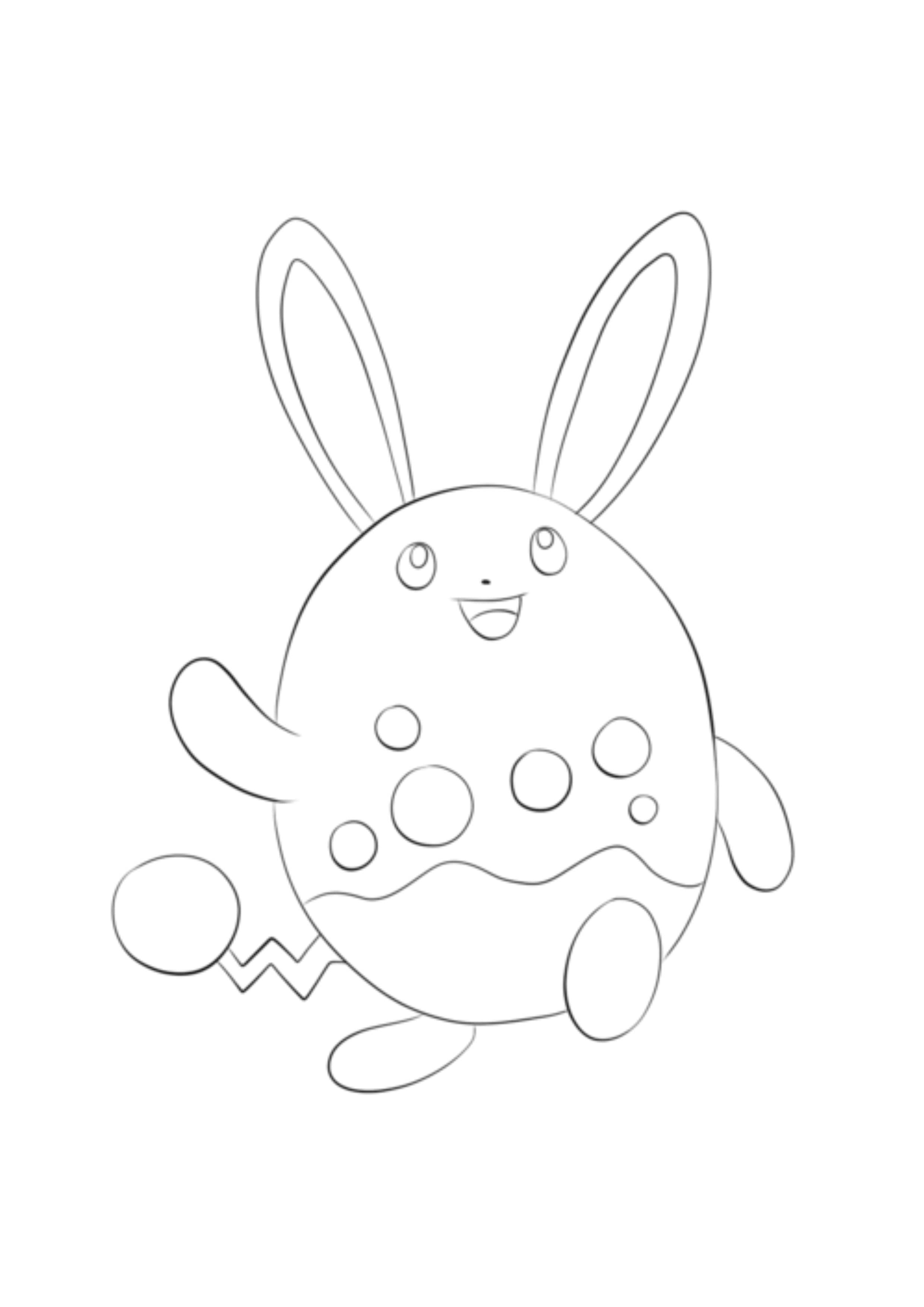 Página para colorear Azumarill (A4) para imprimir