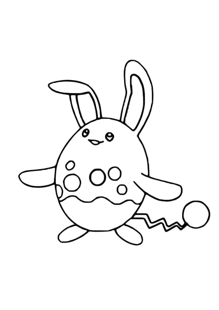 Página para colorear Azumarill (A4) para imprimir
