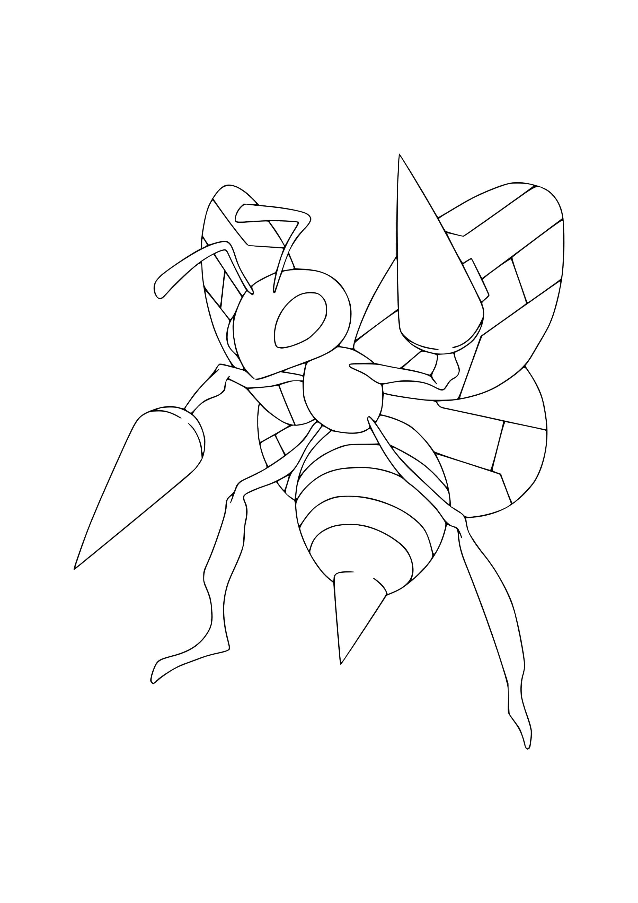 Página para colorear Beedrill (A4) para imprimir