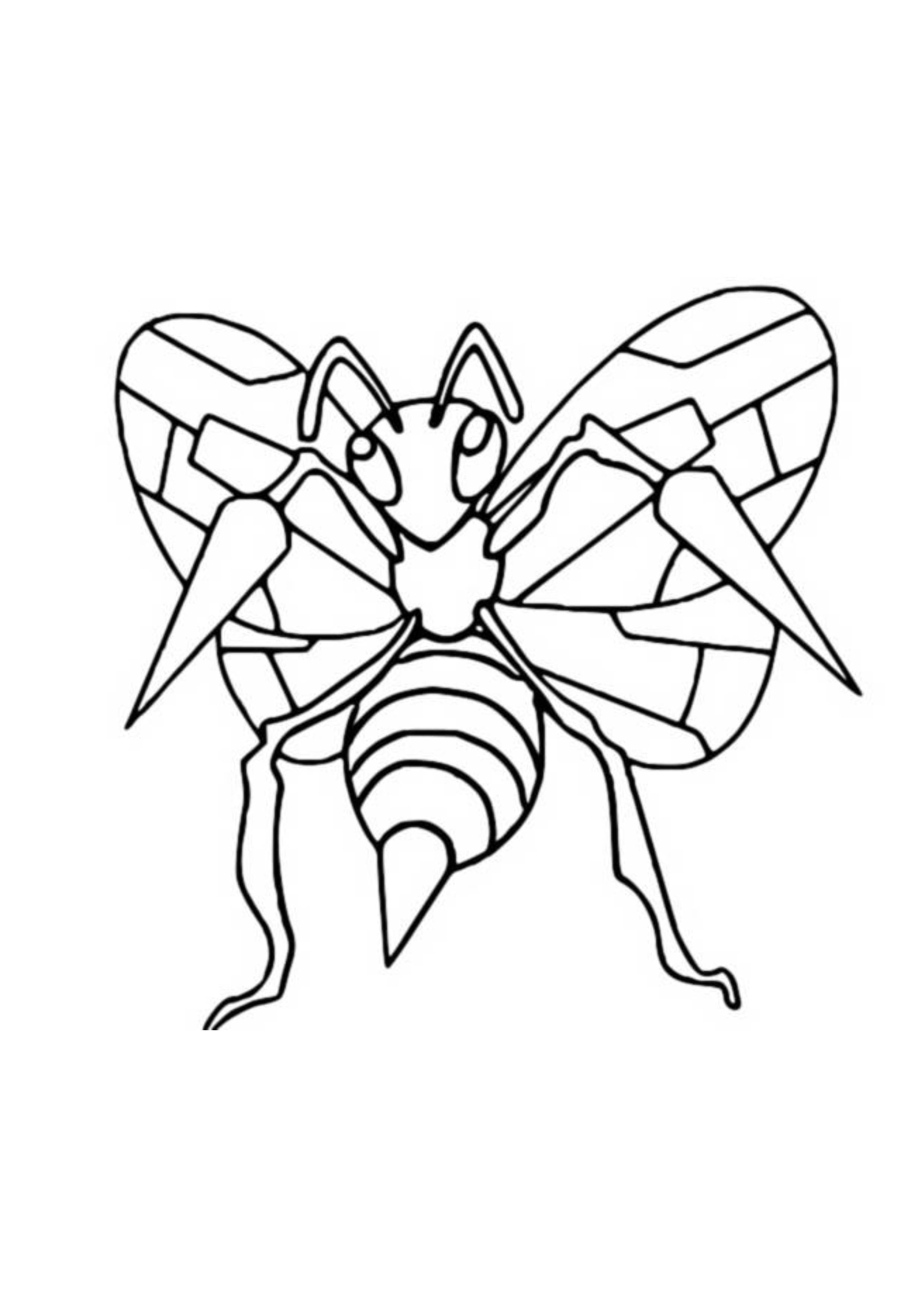 Página para colorear Beedrill (A4) para imprimir