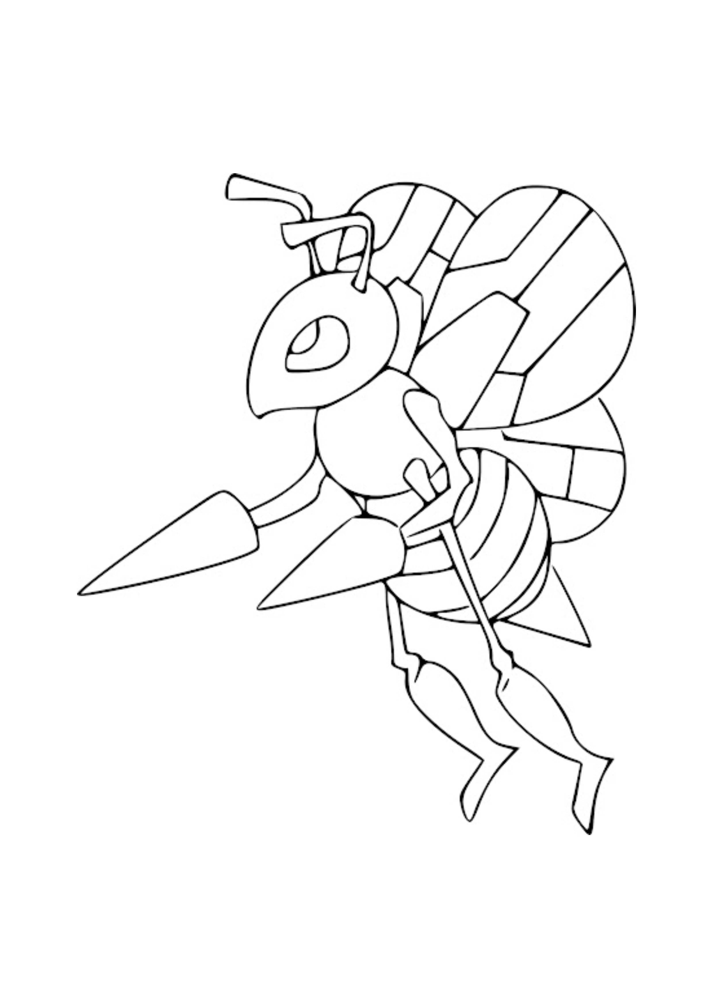 Página para colorear Beedrill (A4) para imprimir