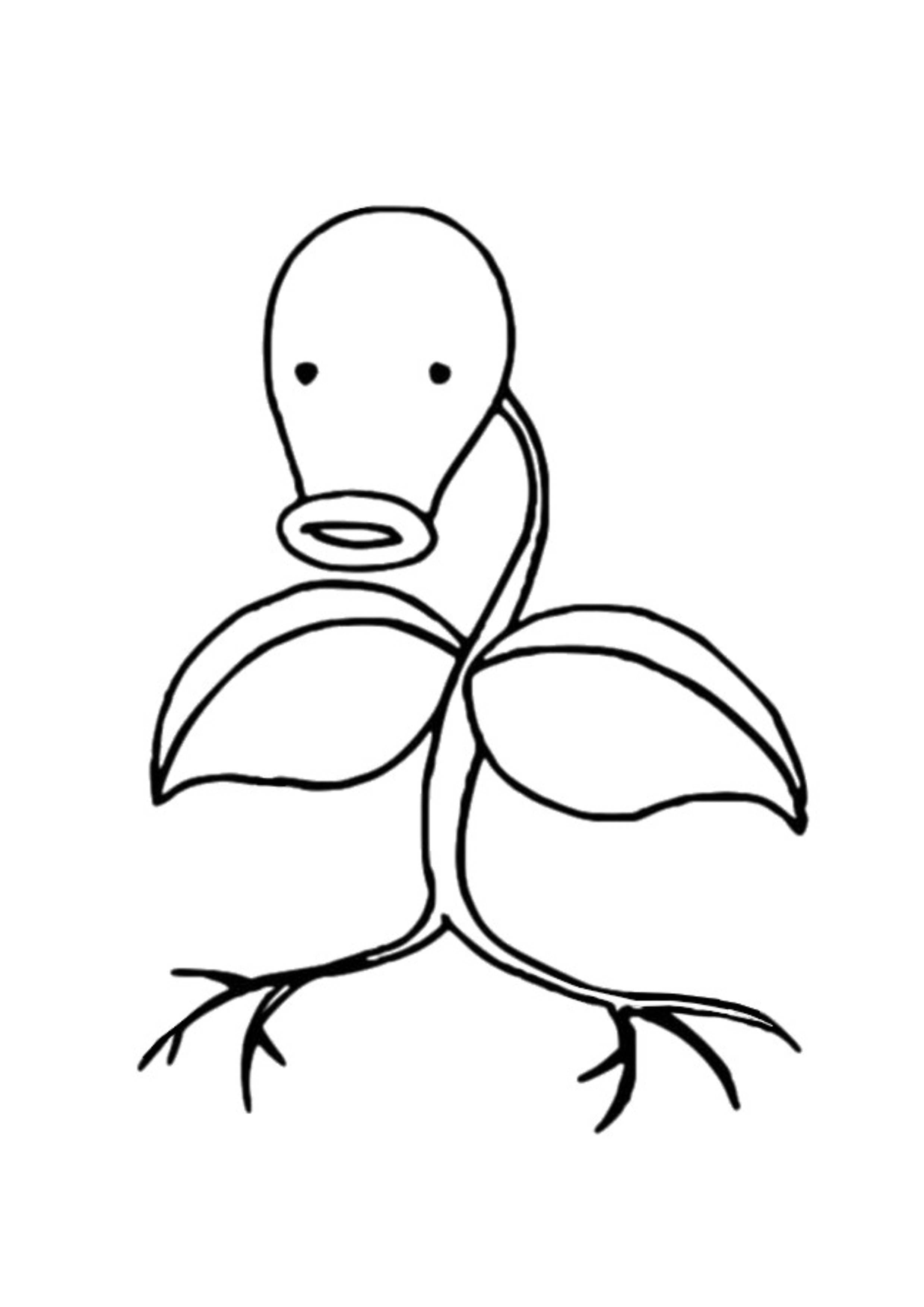 Página para colorear Bellsprout (A4) para imprimir