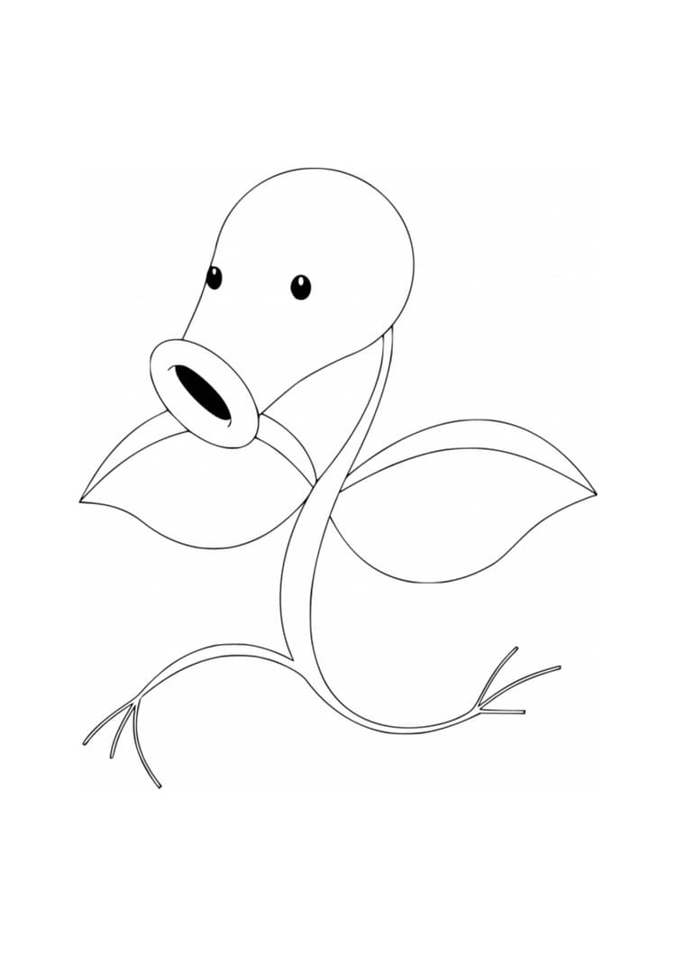 Página para colorear Bellsprout (A4) para imprimir