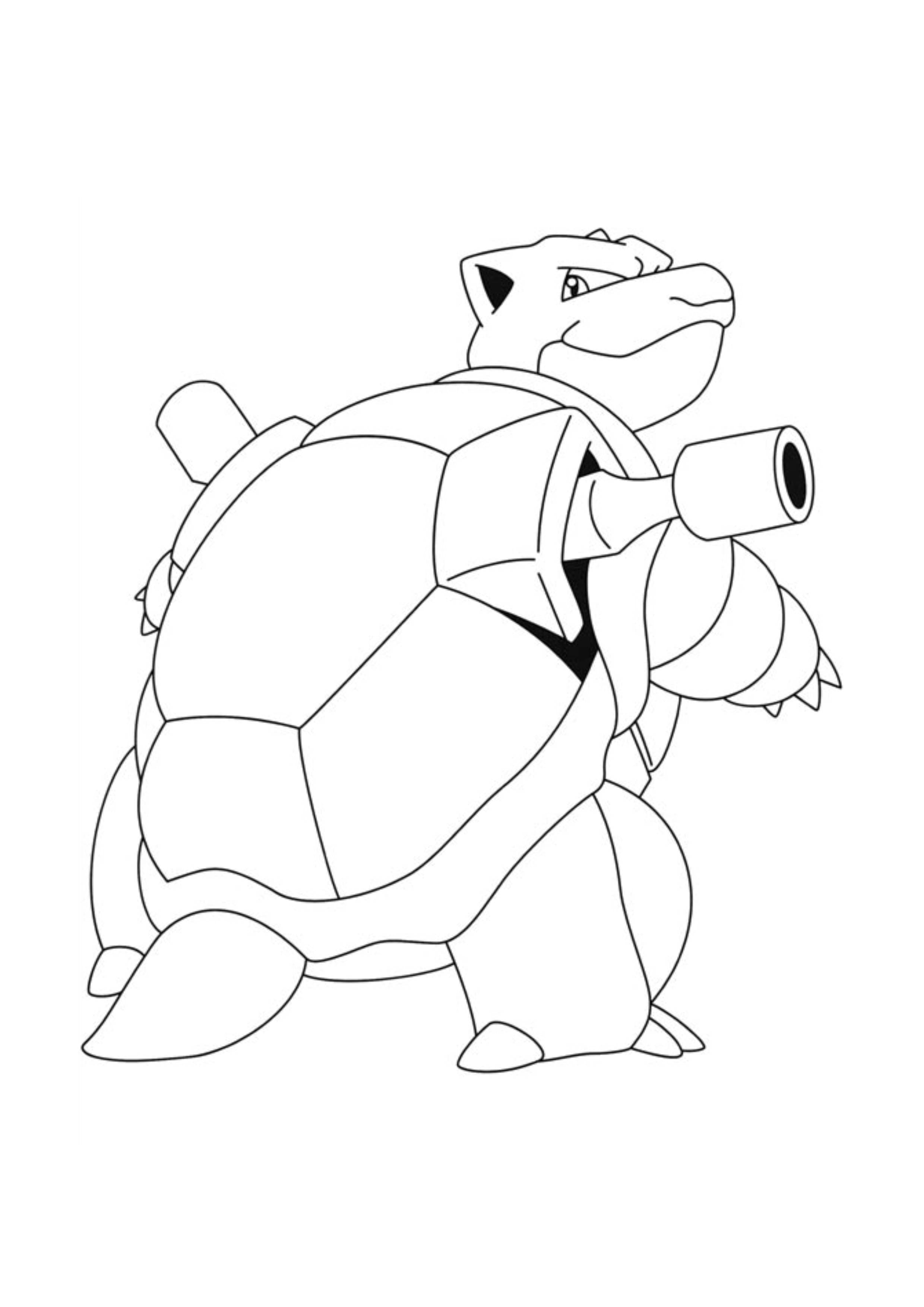 Página para colorear Blastoise (A4) para imprimir
