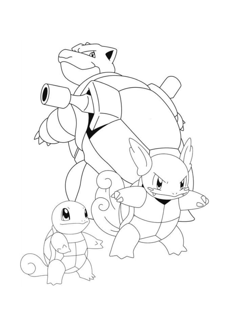 Página para colorear Blastoise (A4) para imprimir
