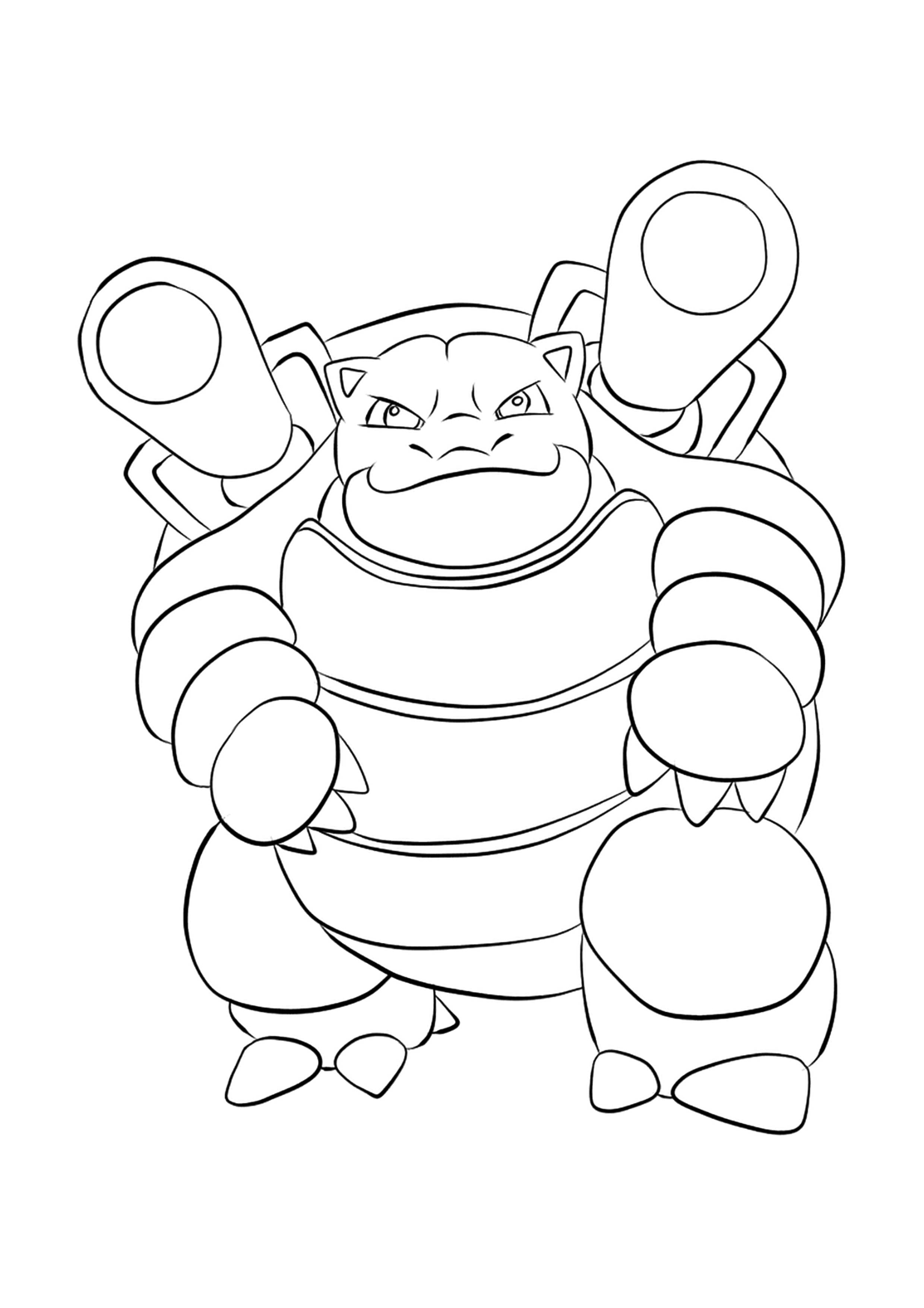 Página para colorear Blastoise (A4) para imprimir