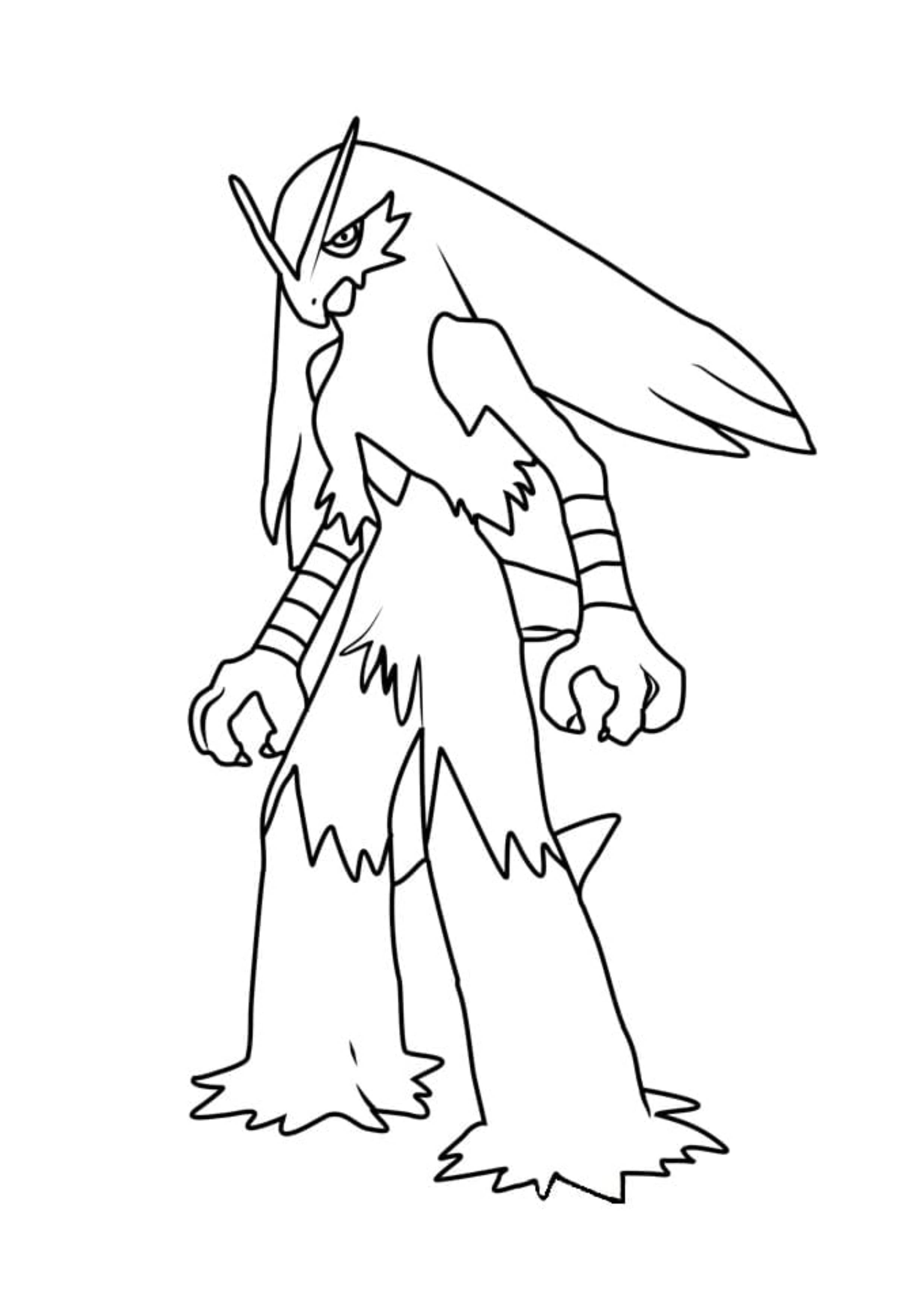 Página para colorear Blaziken (A4) para imprimir