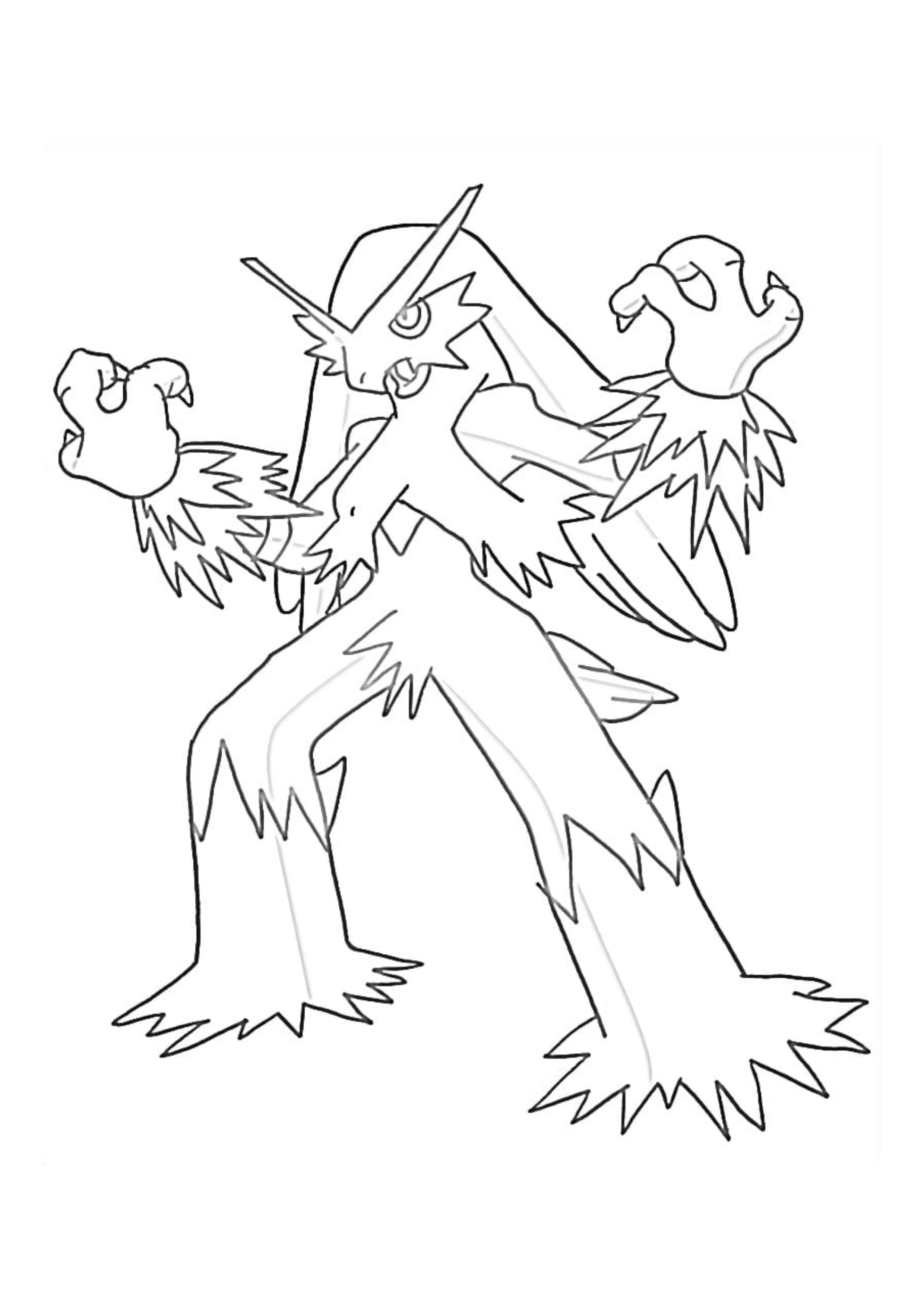 Página para colorear Blaziken (A4) para imprimir