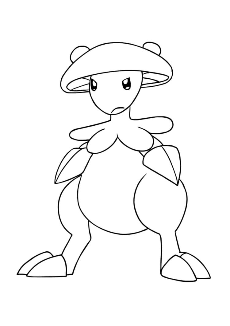 Página para colorear Breloom (A4) para imprimir