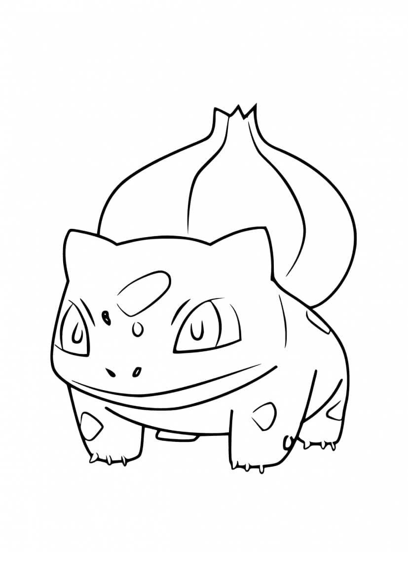 Página para colorear Bulbasaur (A4) para imprimir