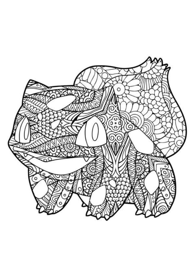 Página para colorear Bulbasaur (A4) para imprimir