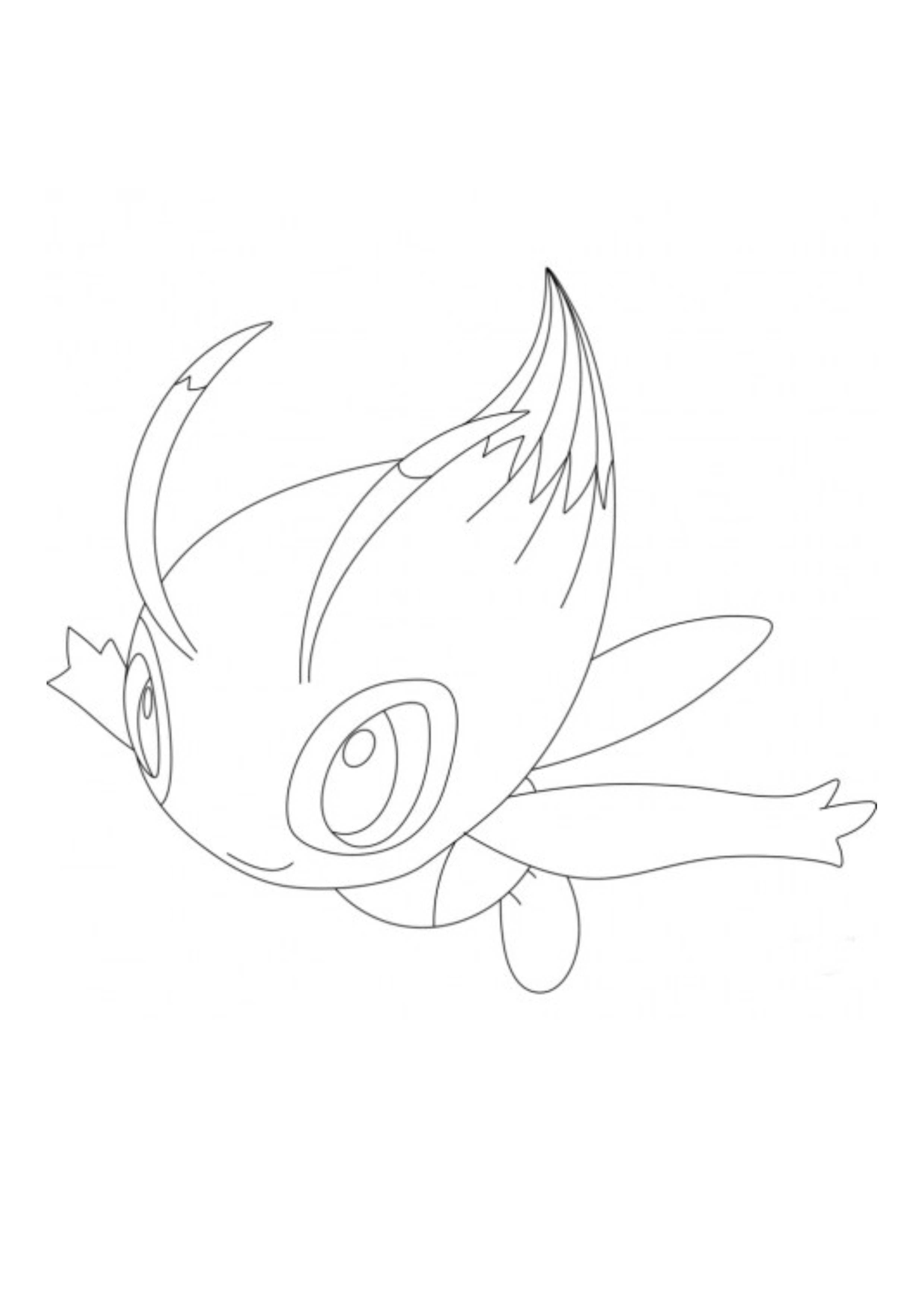 Página para colorear Celebi (A4) para imprimir