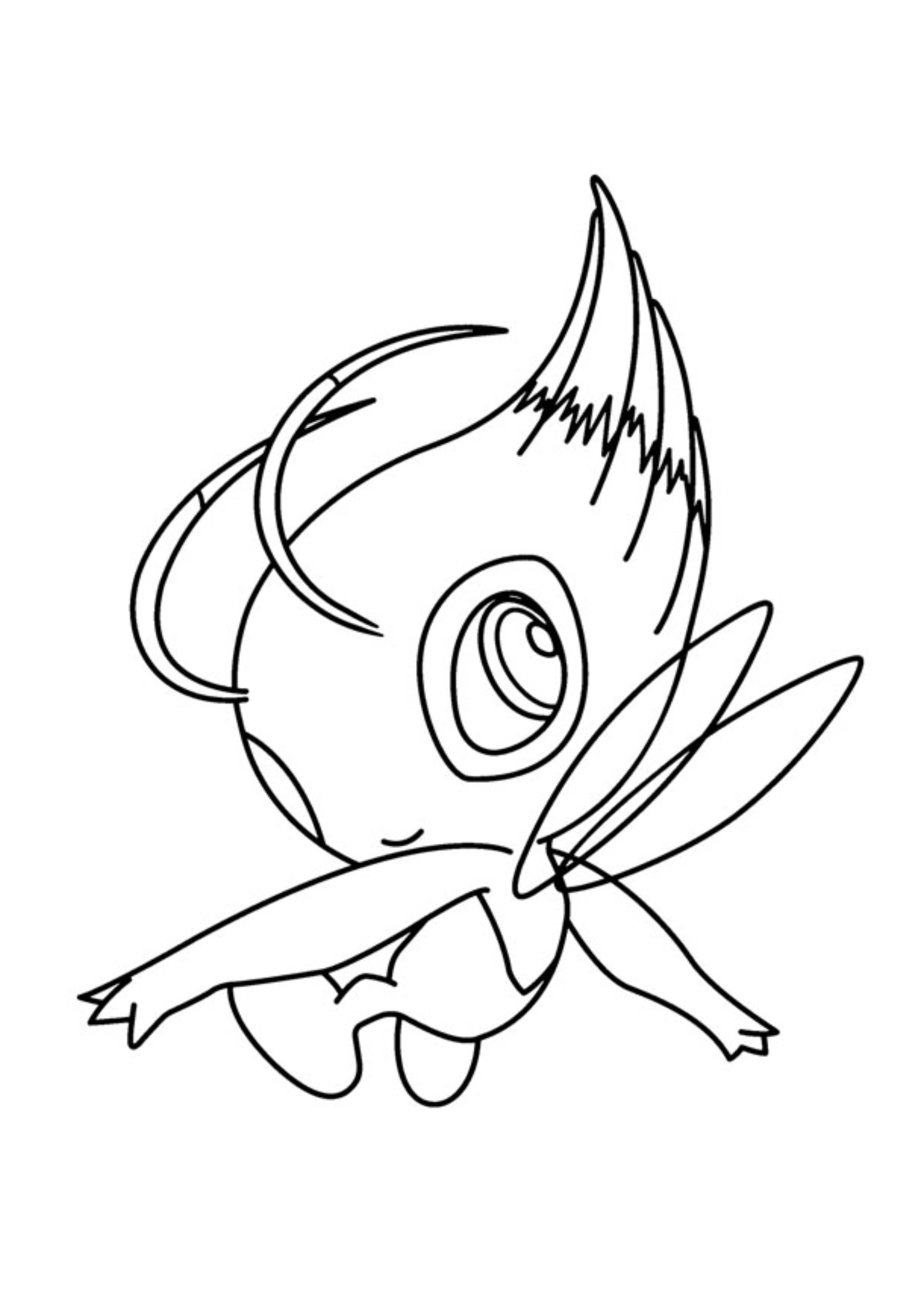 Página para colorear Celebi (A4) para imprimir