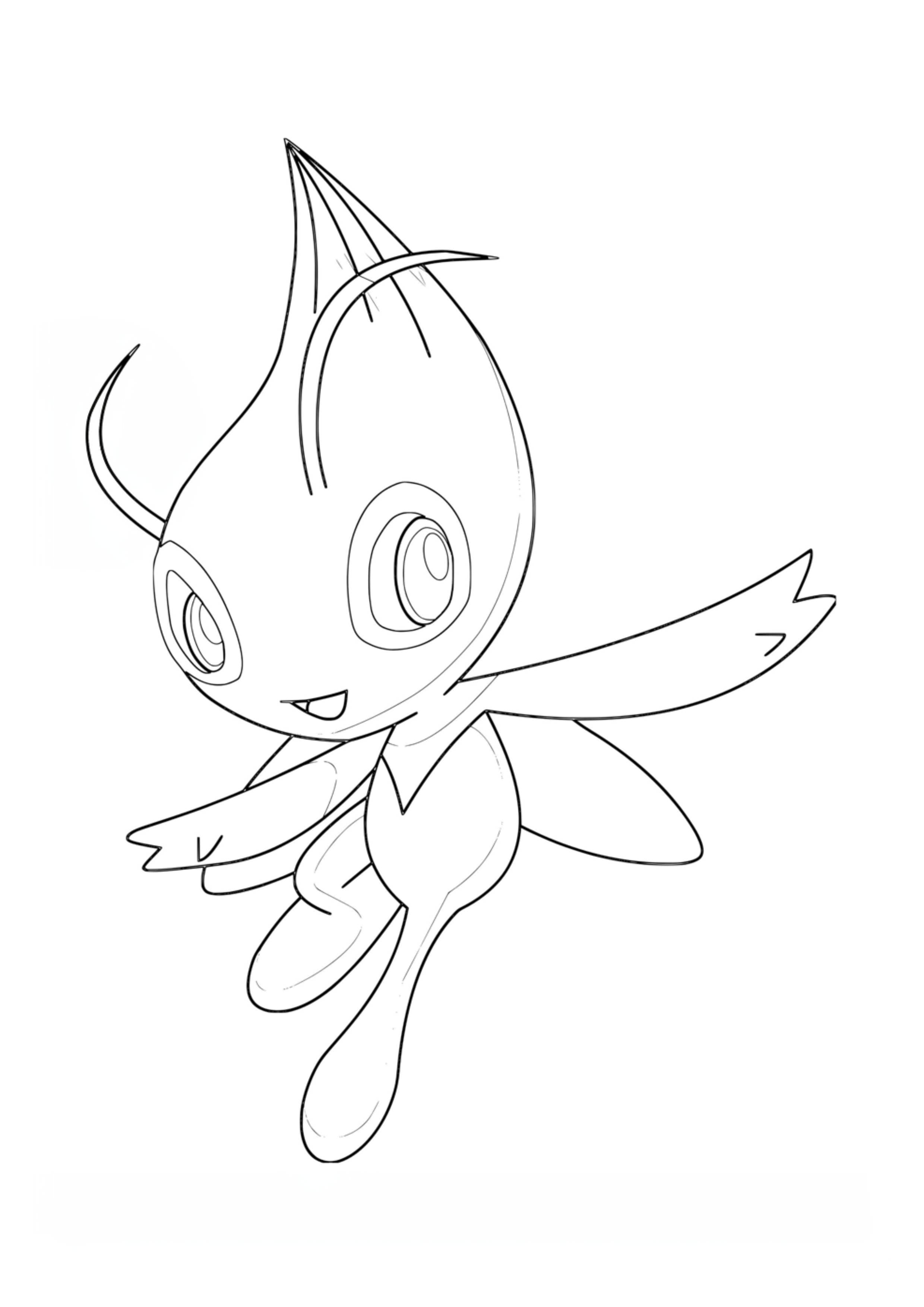Página para colorear Celebi (A4) para imprimir