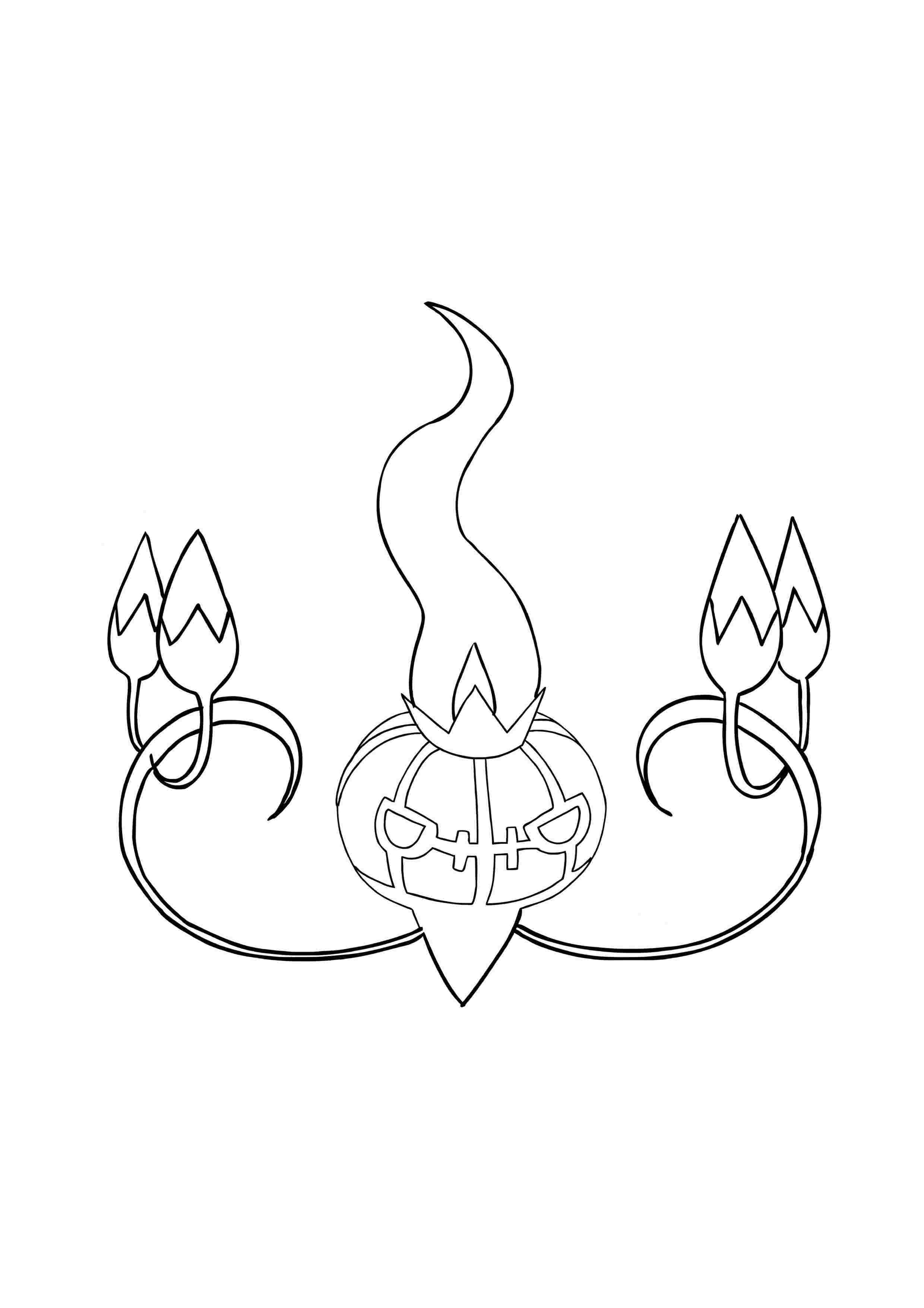 Página para colorear Chandelure (A4) para imprimir