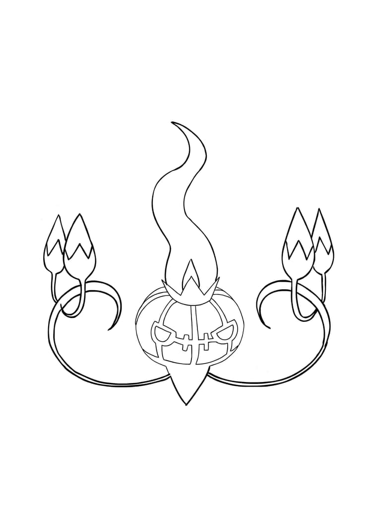 Página para colorear Chandelure (A4) para imprimir