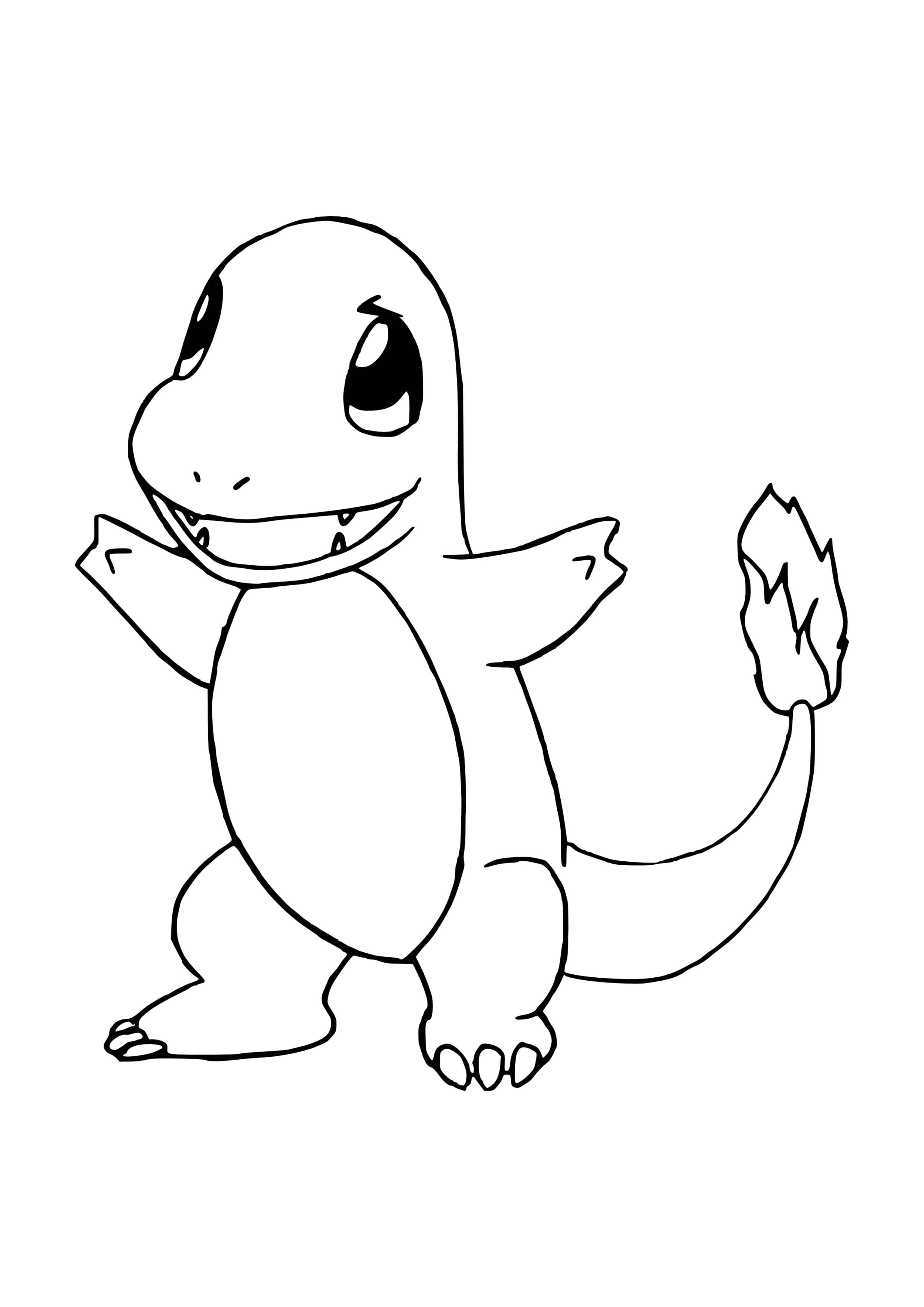 Página para colorear Charmander (A4) para imprimir