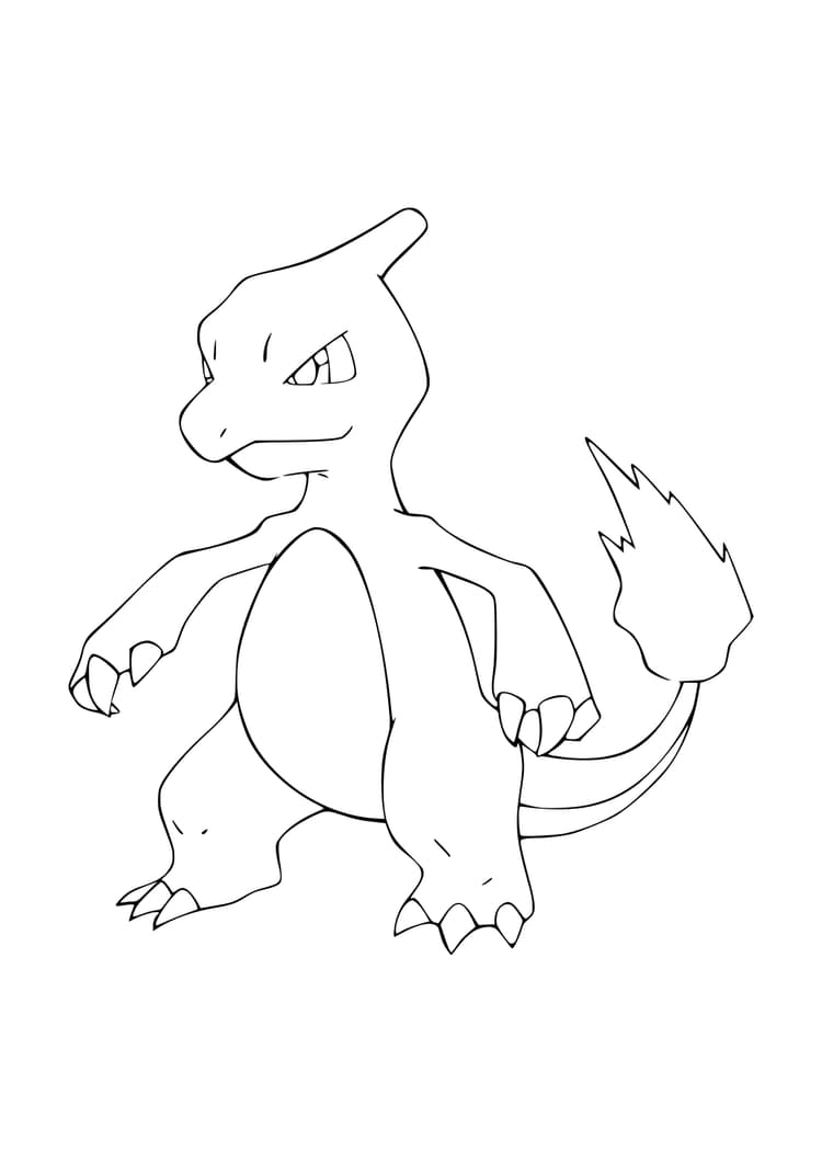 Página para colorear Charmeleon (A4) para imprimir