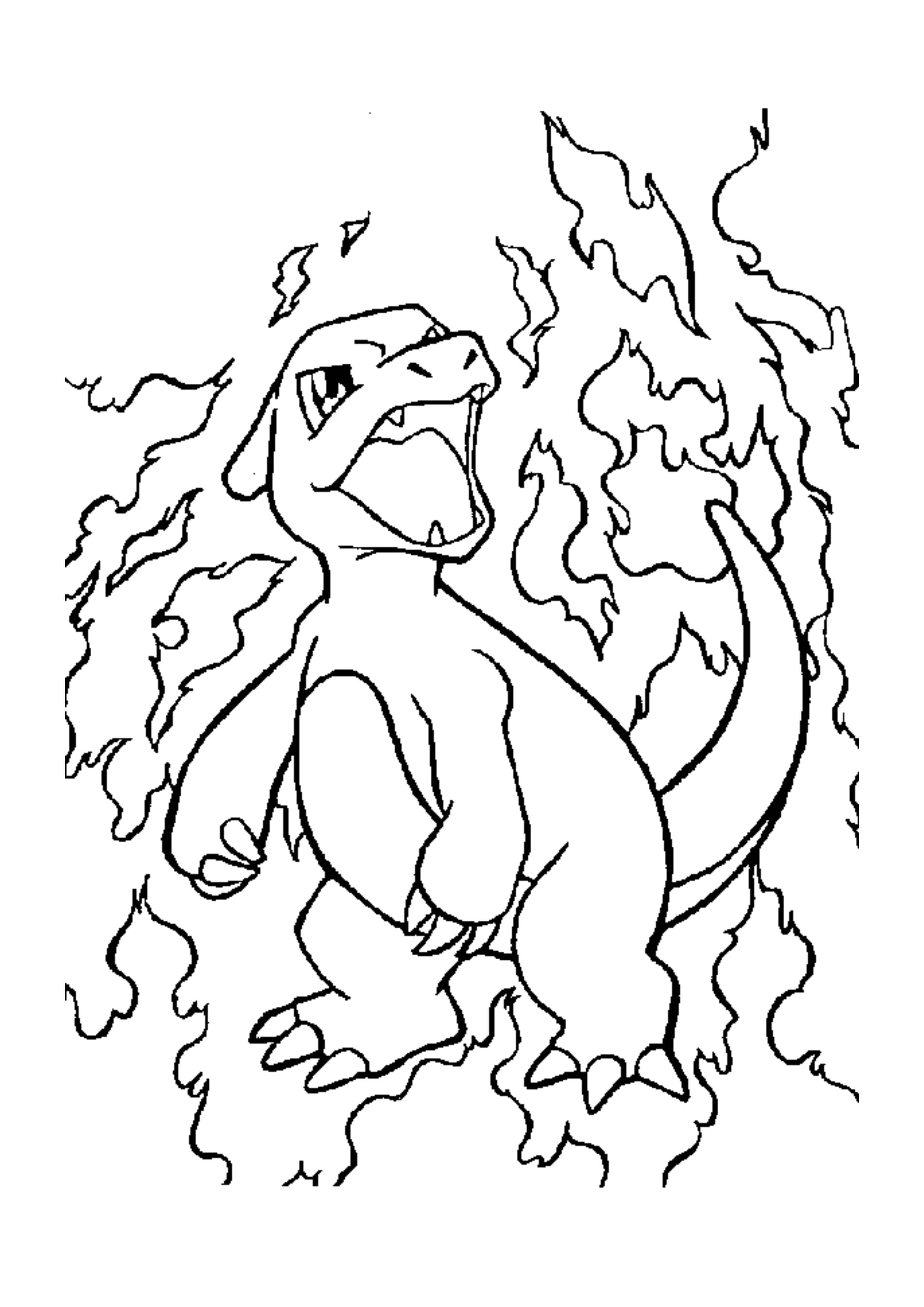 Página para colorear Charmeleon (A4) para imprimir