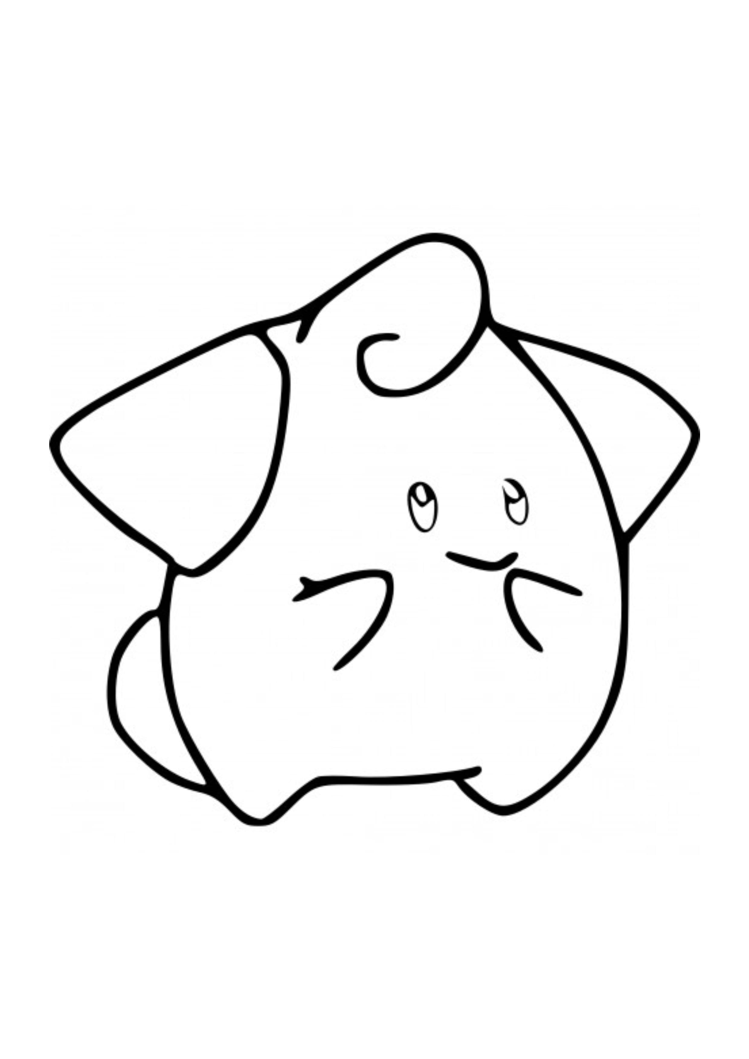 Página para colorear Cleffa (A4) para imprimir