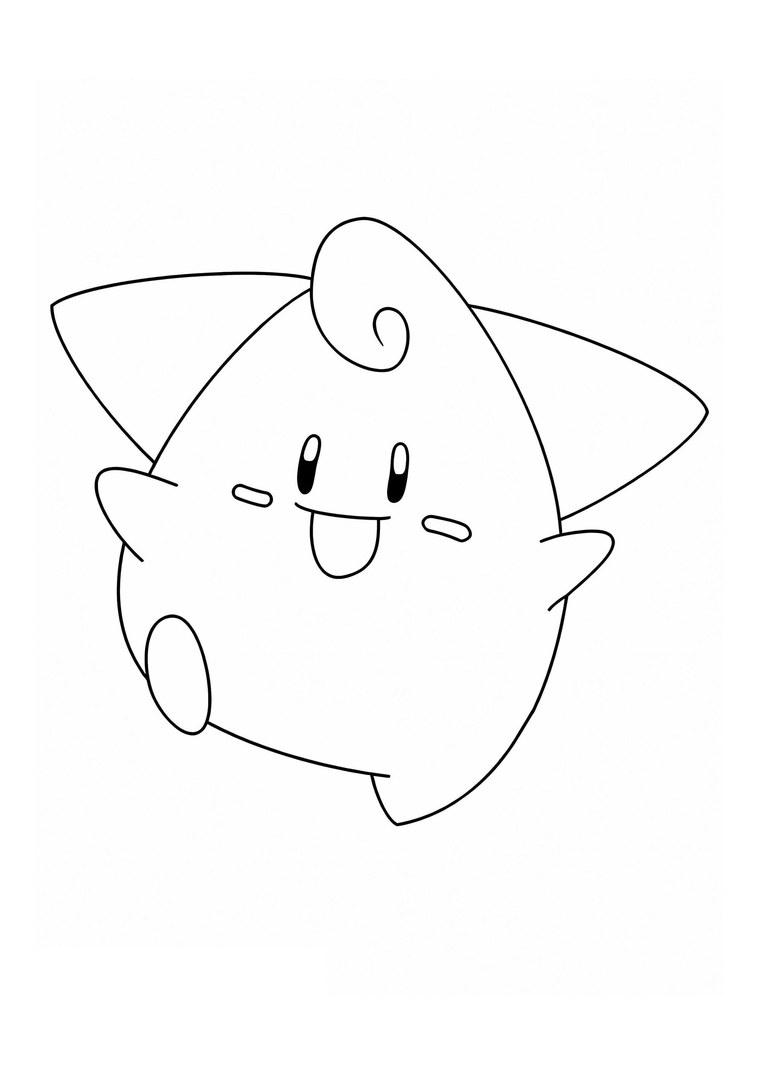 Página para colorear Cleffa (A4) para imprimir