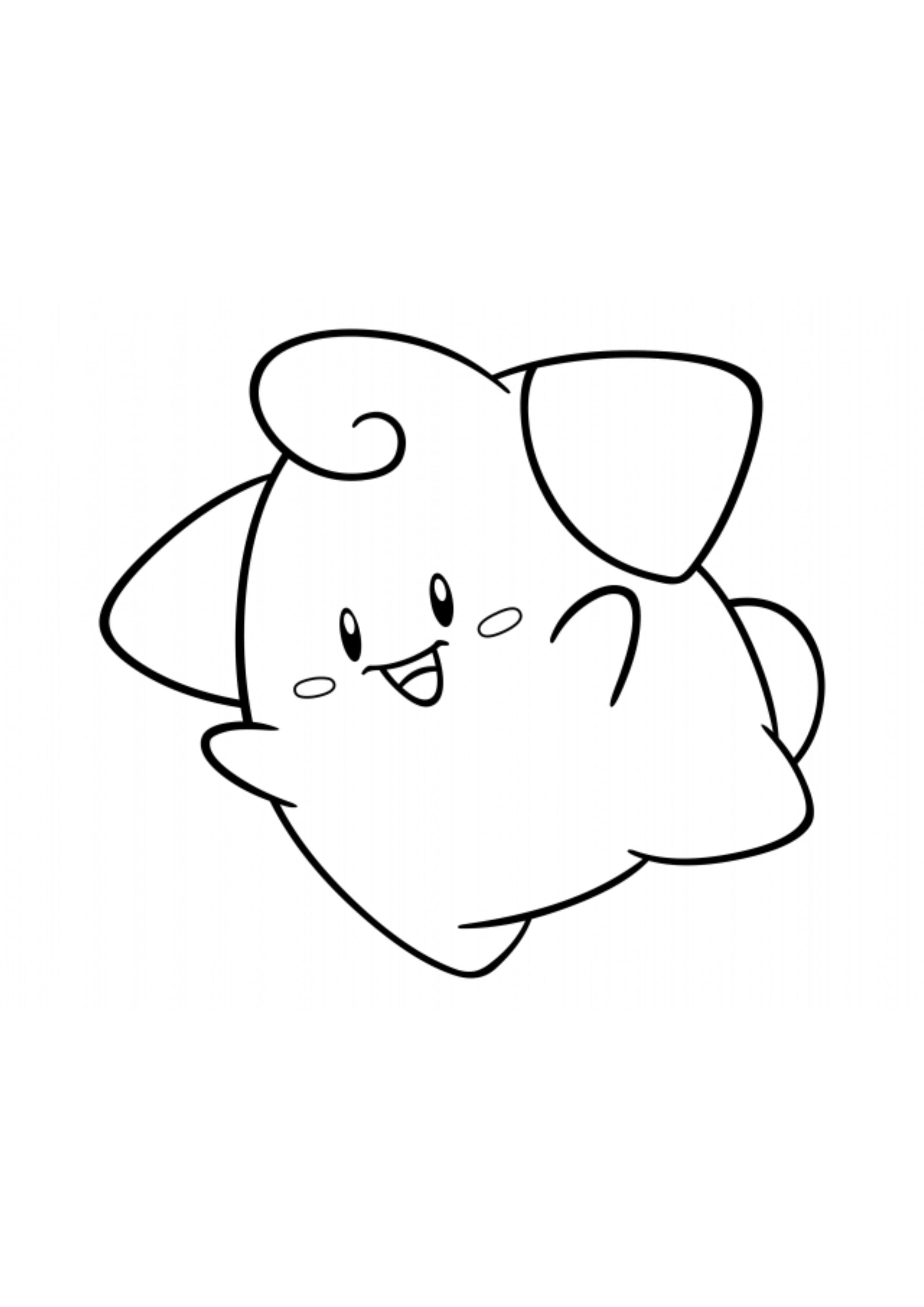 Página para colorear Cleffa (A4) para imprimir