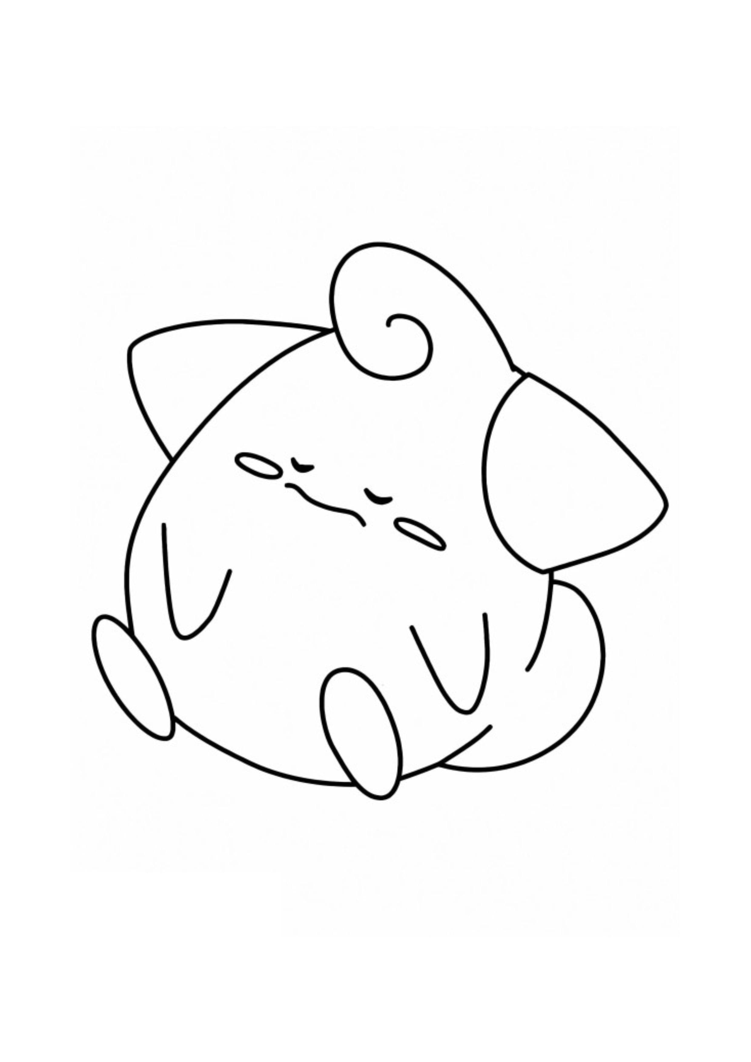 Página para colorear Cleffa (A4) para imprimir