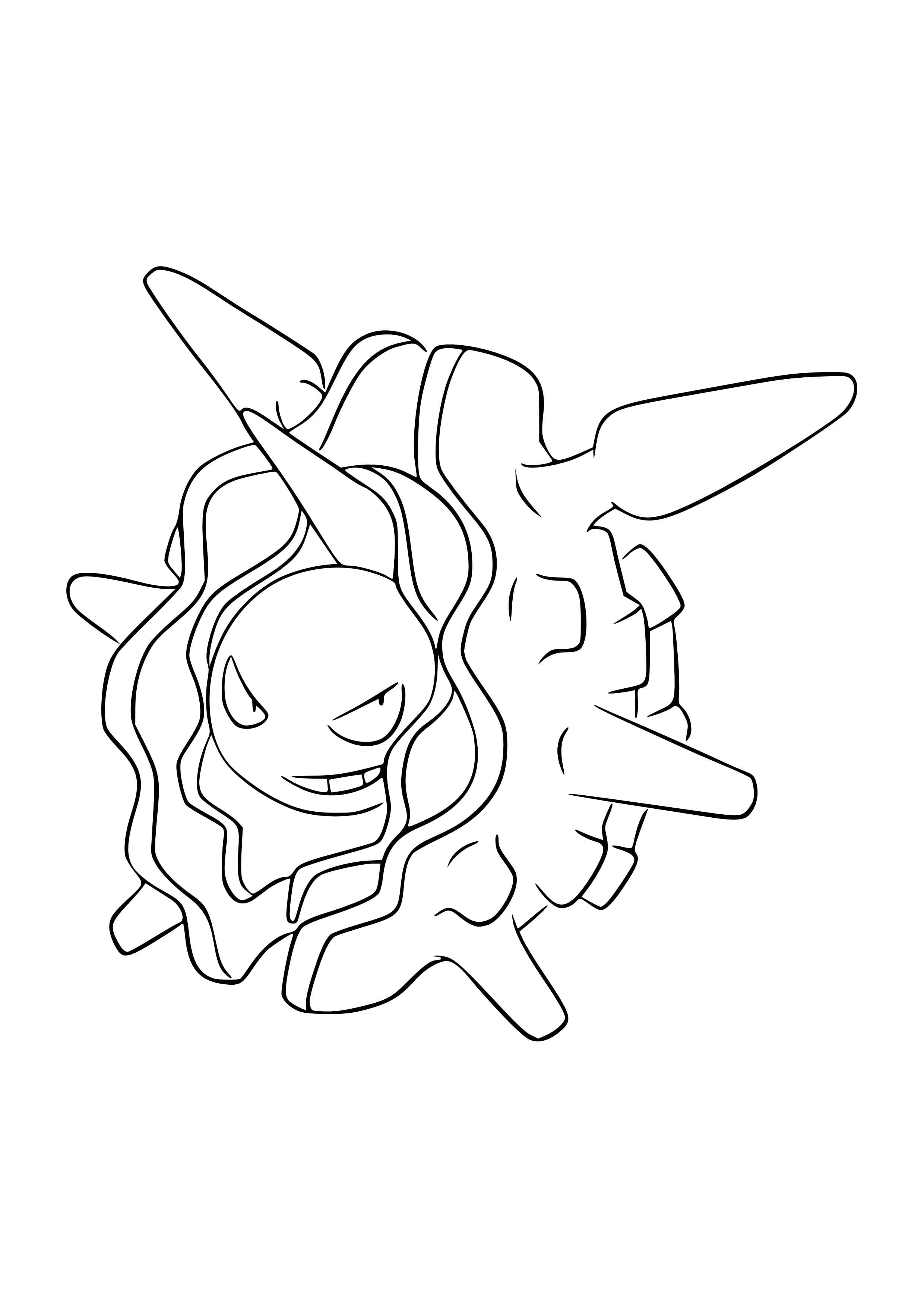 Página para colorear Cloyster (A4) para imprimir