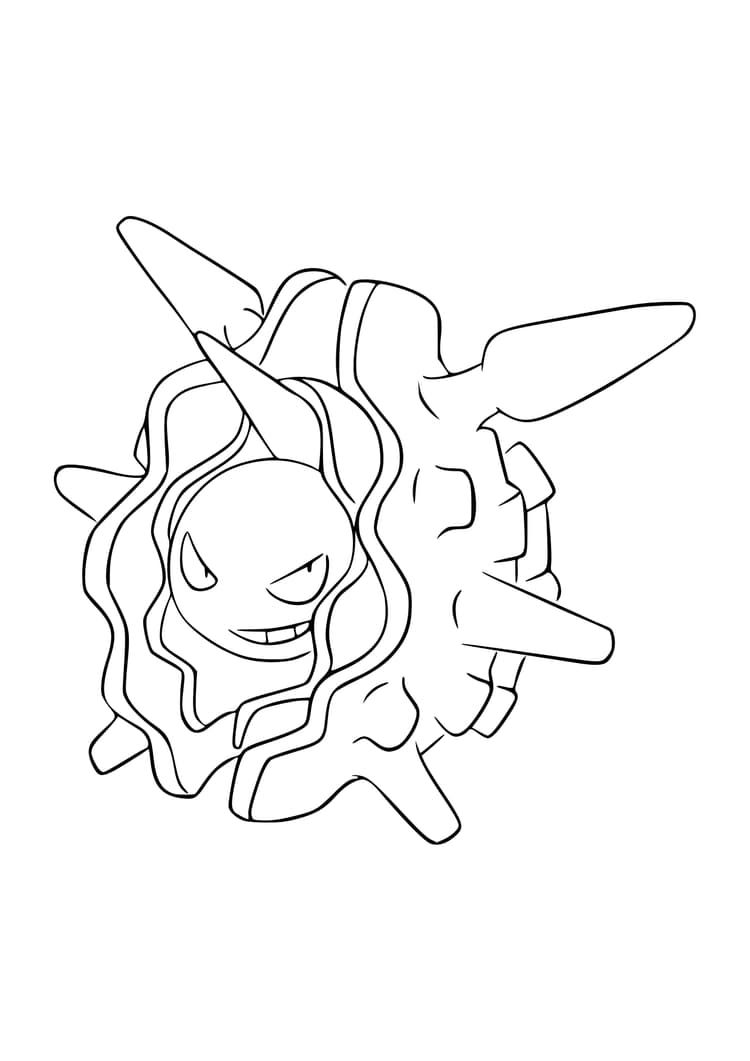 Página para colorear Cloyster (A4) para imprimir