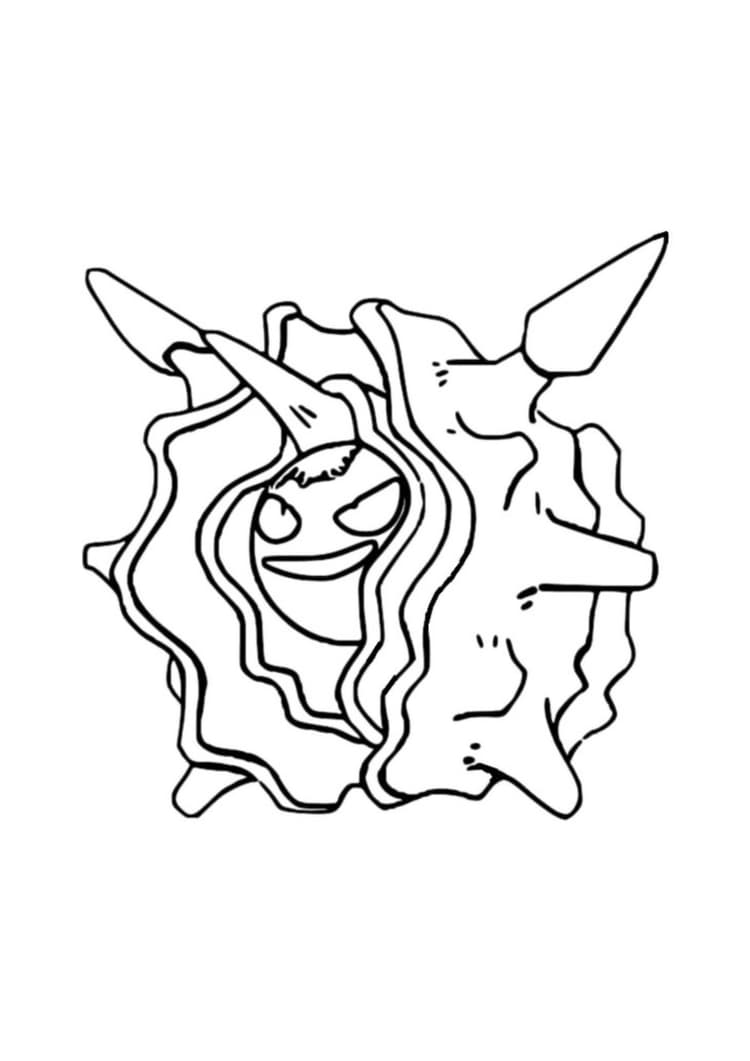 Página para colorear Cloyster (A4) para imprimir