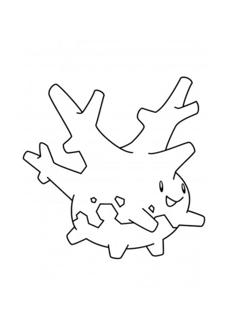 Página para colorear Corsola (A4) para imprimir