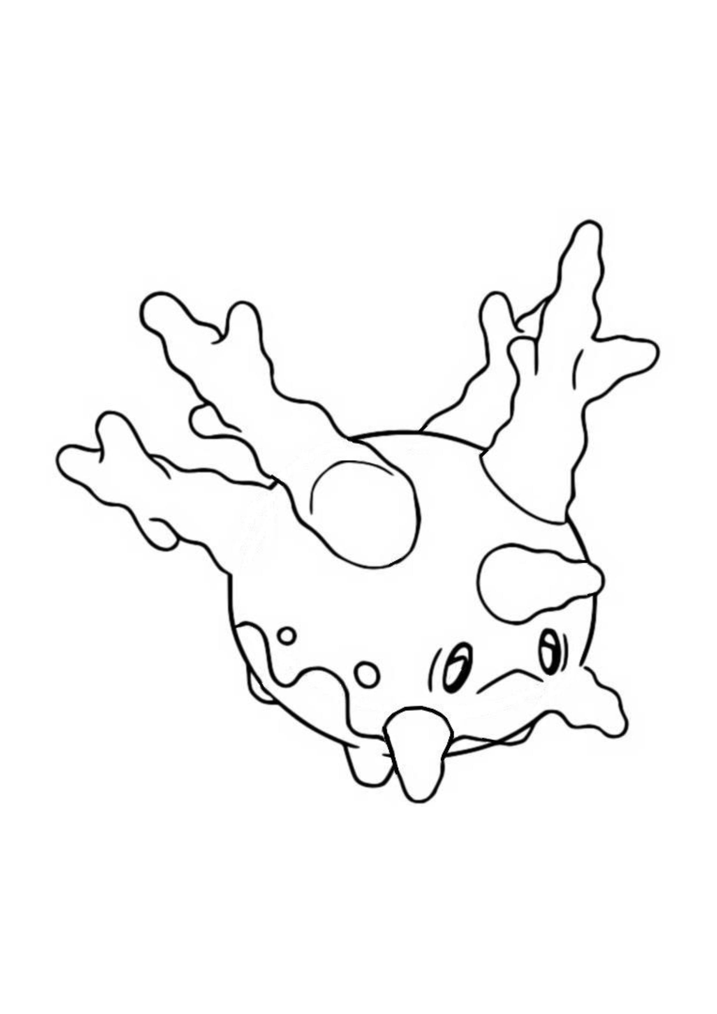 Página para colorear Corsola (A4) para imprimir